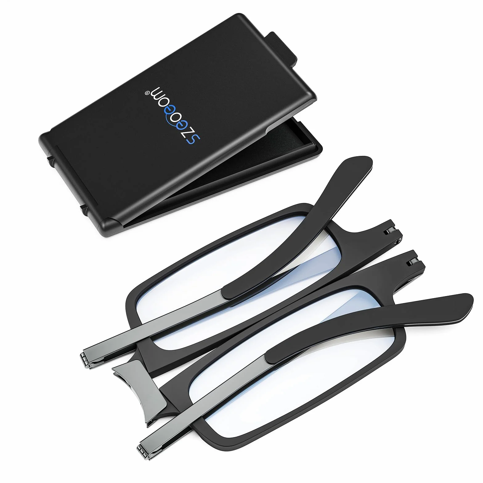 Ultra-cienkie składane okulary do czytania Ultralekkie składane czytniki-light dla mężczyzn kobiet Compact Travel Portable Rectangle Eyewear Case