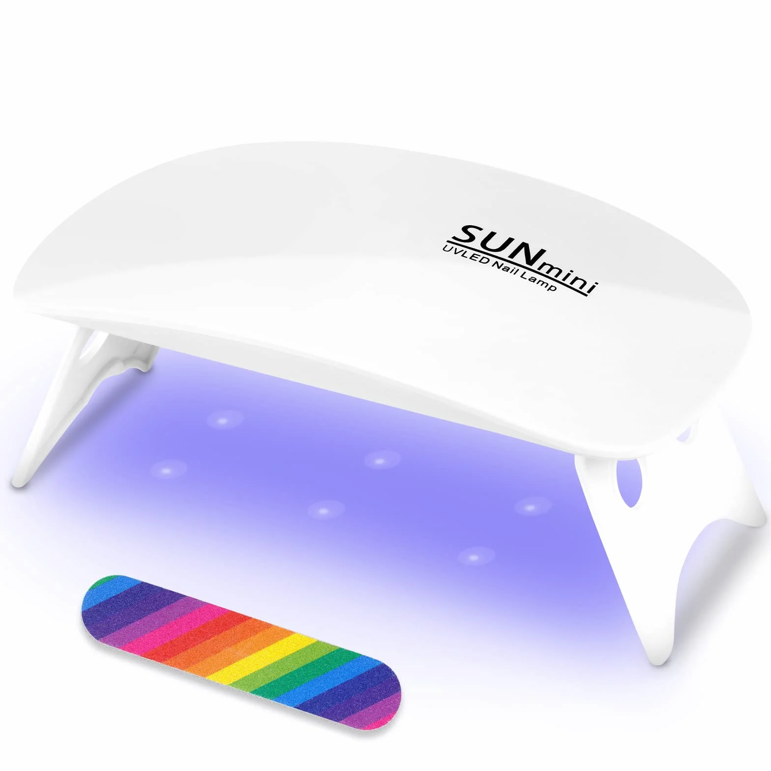 URAQT Mini Żelowa Lampa UV LED 6W - Przenośna Suszarka do Paznokci z Pilnikiem, Lampa Utwardzająca, Profesjonalne Narzędzie do Zdobienia, Akcesoria