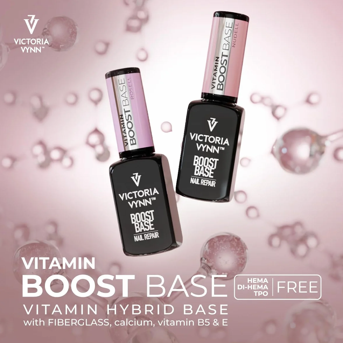 Victoria Vynn Vitamin BOOST BASE - Półtrwały lakier bazowy z witaminami i wapniem - Rosell 15ml
