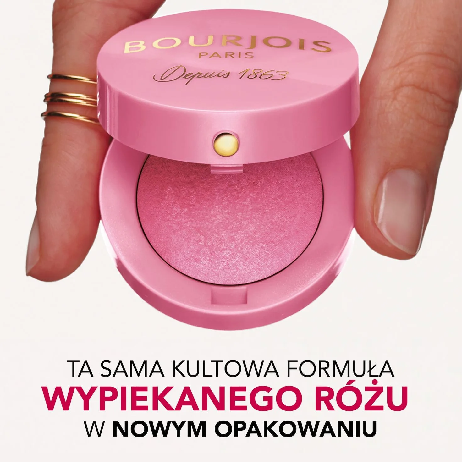 Bourjois Little Round Pot trwały róż do policzków z lusterkiem i pędzelkiem nr 34 Rose d'Or, 2,5g