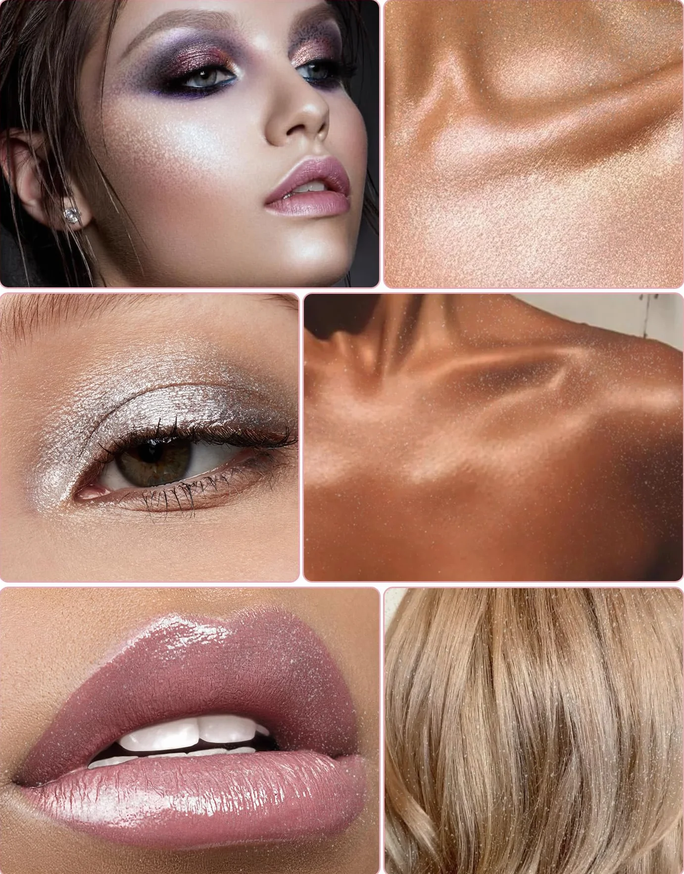 Glitter Spray, brokatowy spray do twarzy i ciała, błyszczący lakier do włosów, puder do makijażu, rozświetlacz, puder brokatowy w sprayu, na Boże Narodzenie, imprezę rave (perłowo-biały)