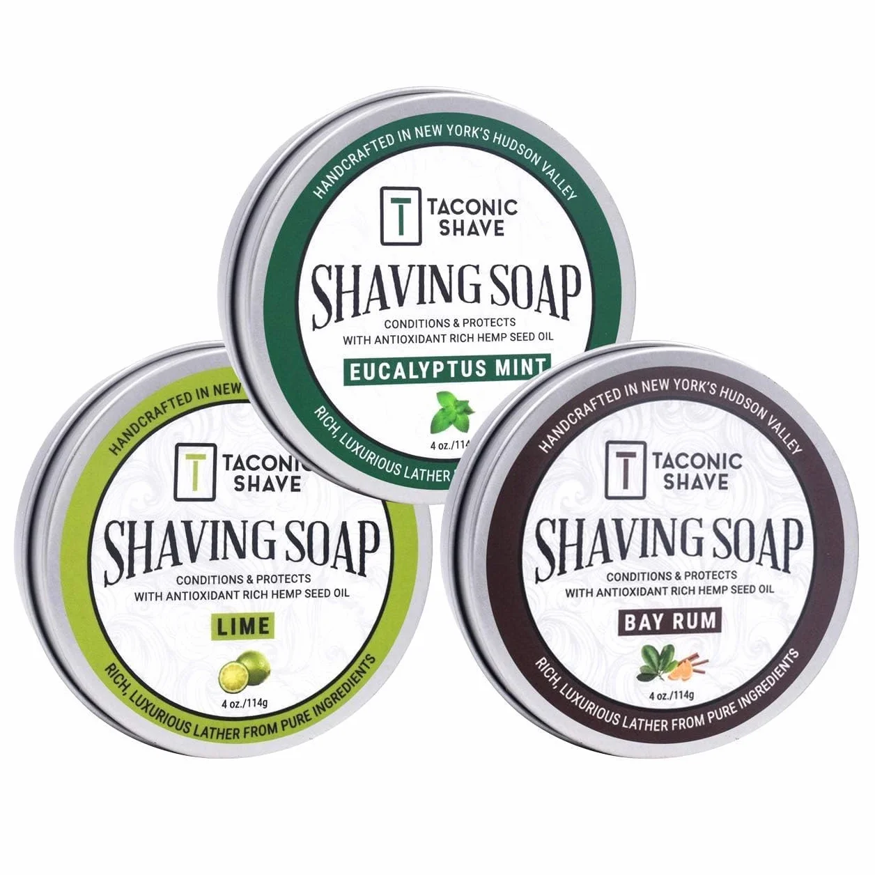 Taconic Shave Barbershop Wysokiej jakości mydło do golenia dla mężczyzn i kobiet z olejkami z nasion bogatych w przeciwutleniacze - nawilżające mydło do golenia do wszystkich rodzajów skóry