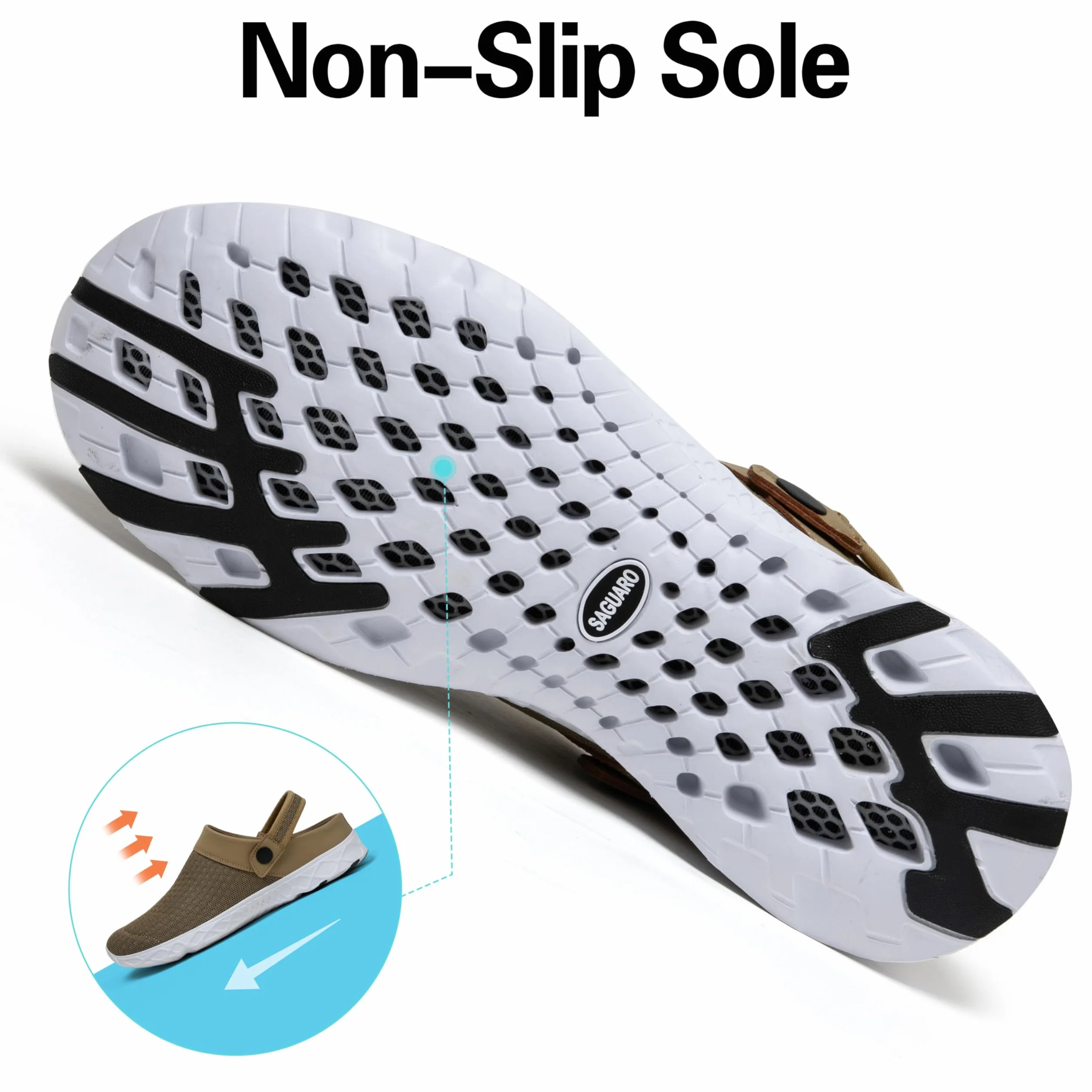 SAGUARO Unisex chodaki letnie kapcie lekkie buty ogrodowe rozm. 36-48