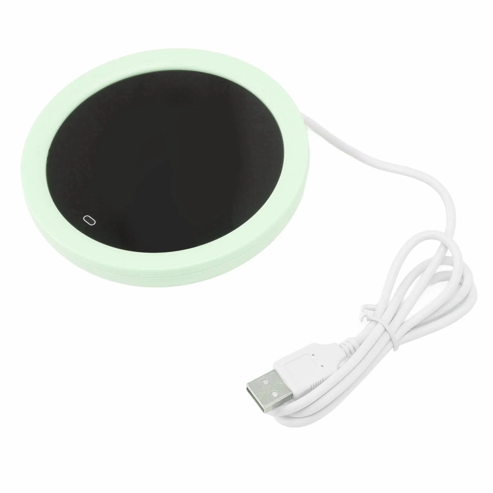 Elektryczny podgrzewacz do filiżanek kawy, 55 stopni Celsjusza, regulacja temperatury USB, przełącznik grawitacyjny, ultra cienki podgrzewacz do filiżanki kawy do domu (zielony)