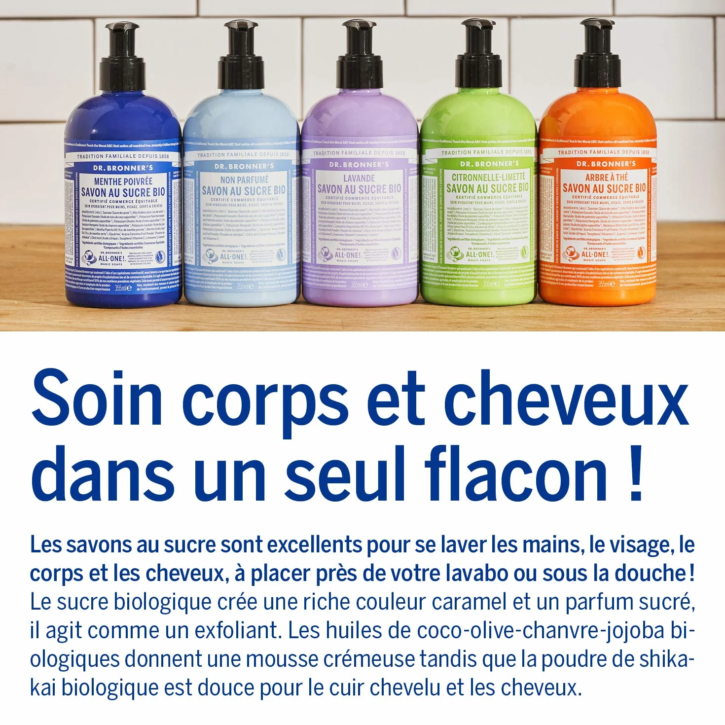 Dr.Bronner's Savon pur végétal Citronnelle Citron Vert 355 ml