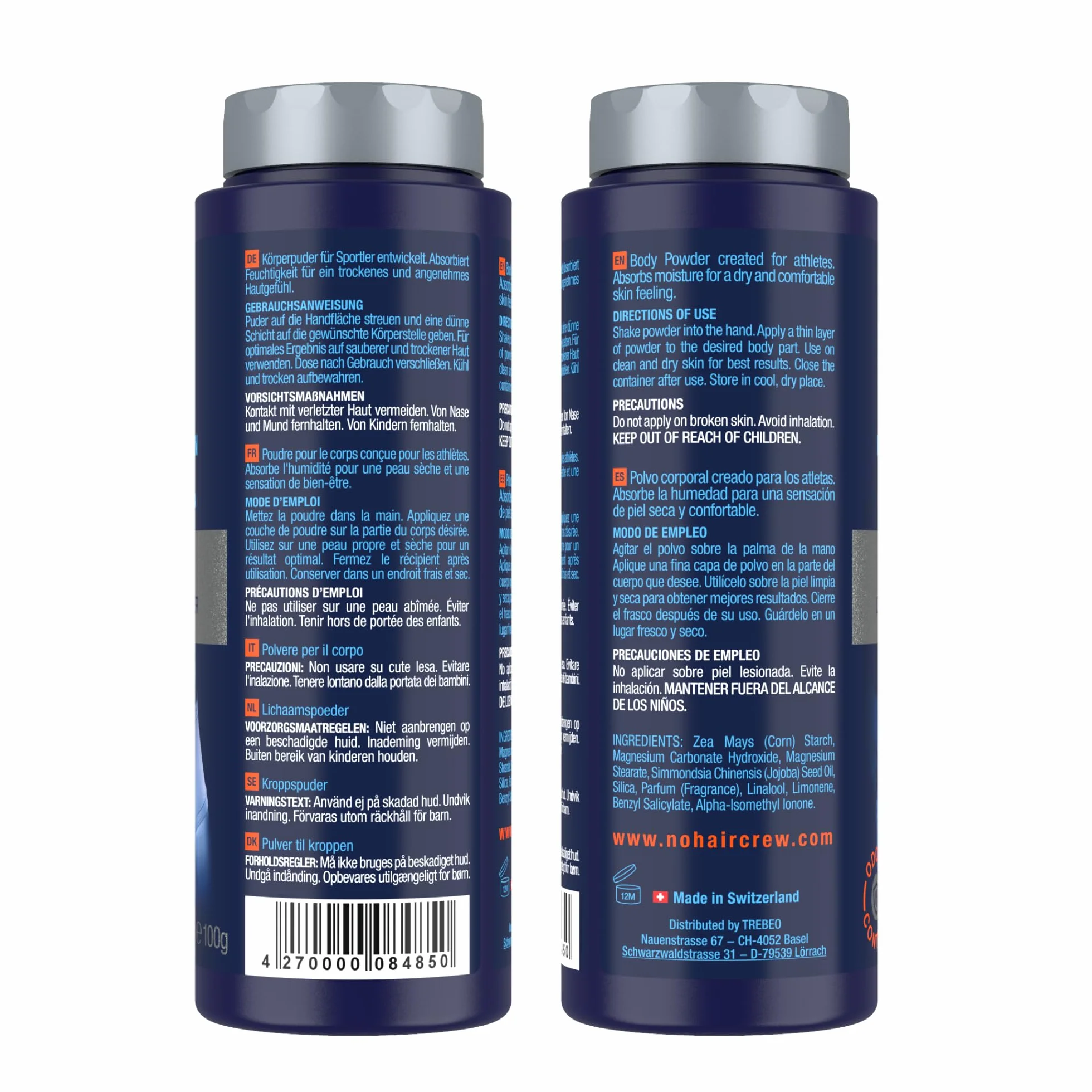 NO HAIR CREW Dry & Fresh puder do miejsc intymnych do ciała, bez talku, do okolic intymnych – zapewnia suchą, świeżą skórę, dla mężczyzn, 100 g.