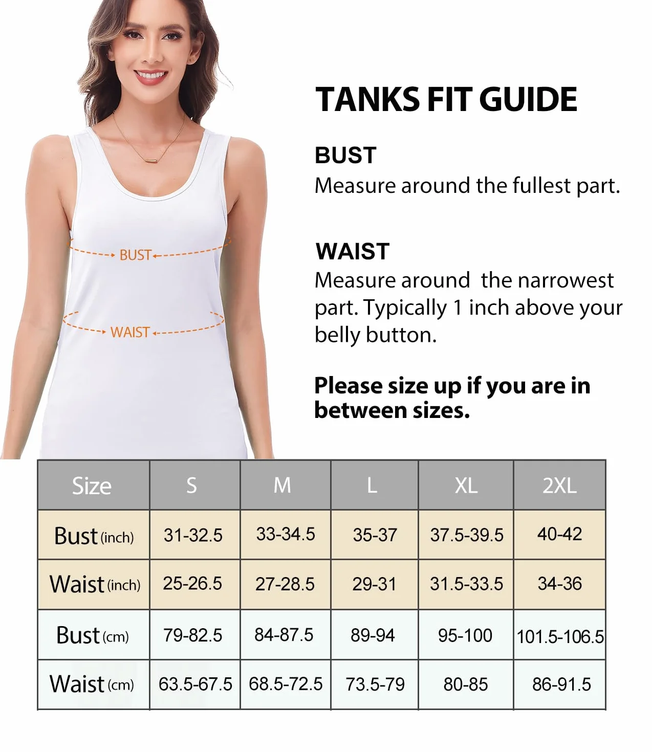 wirarpa Damskie podkoszulki bawełniane podkoszulki tank top wygodne Camis warstwa bazowa 2-pak