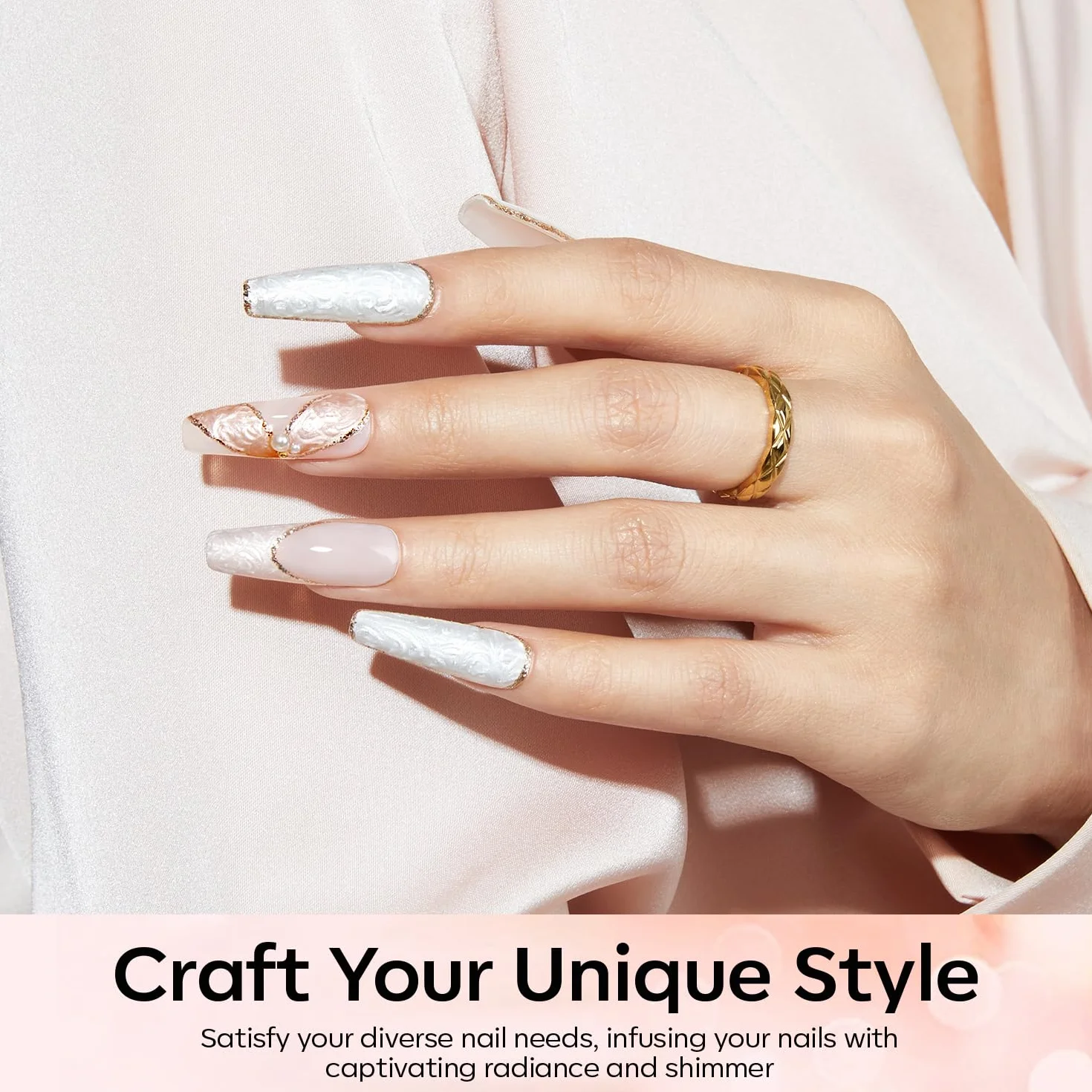 Modelones Lakier do paznokci UV 6 kolorów żelowy lakier do paznokci UV biały jasnoniebieski niebieski Nude Hellnude Nail Polish French Manicure DIY prezent w domu