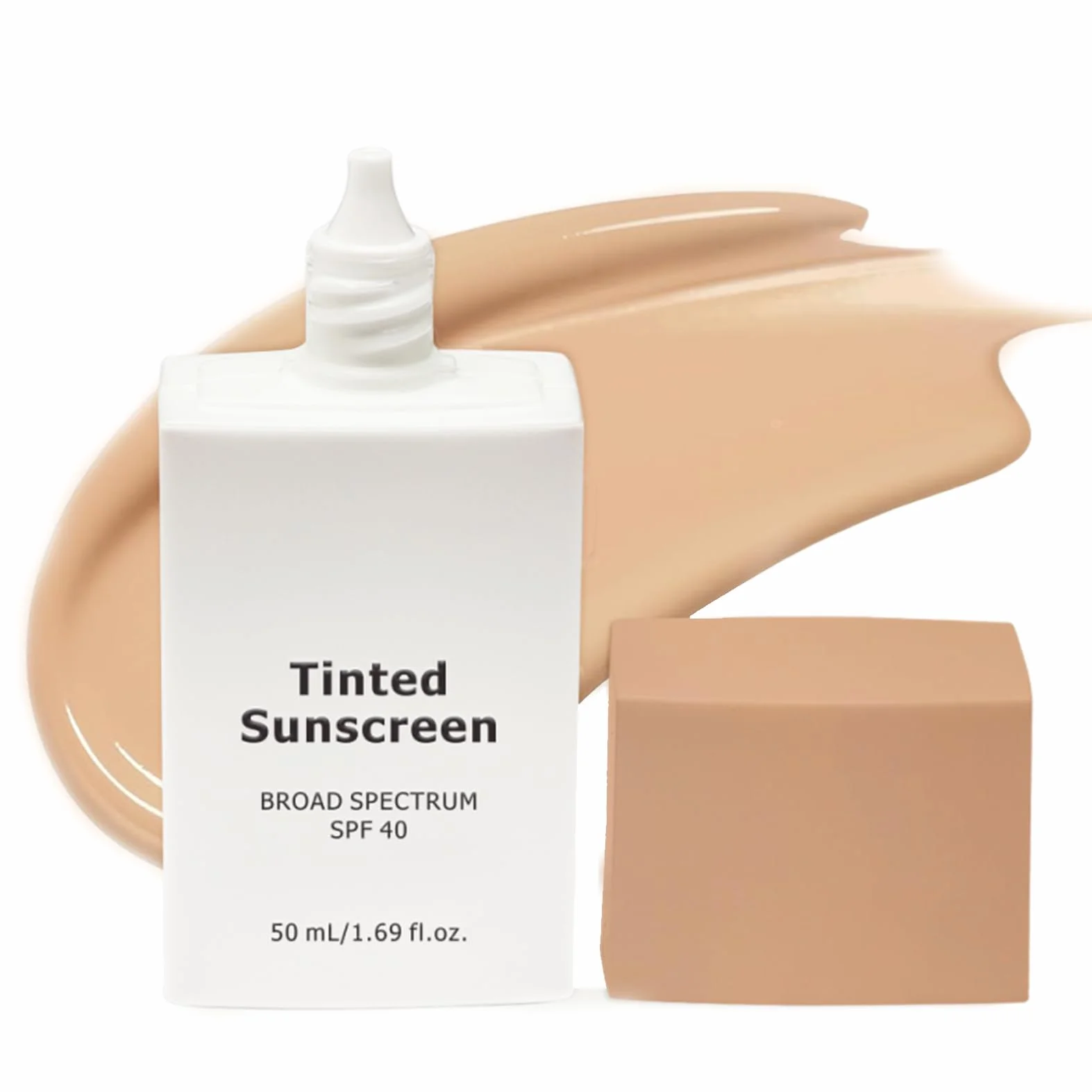Krem przeciwsłoneczny do twarzy, Tinted Sunscreen, Broad Spectrum SPF 40, ochrona przed słońcem dla skóry wrażliwej, krem przeciwsłoneczny do skóry wrażliwej, naturalne krycie i podkład do makijażu