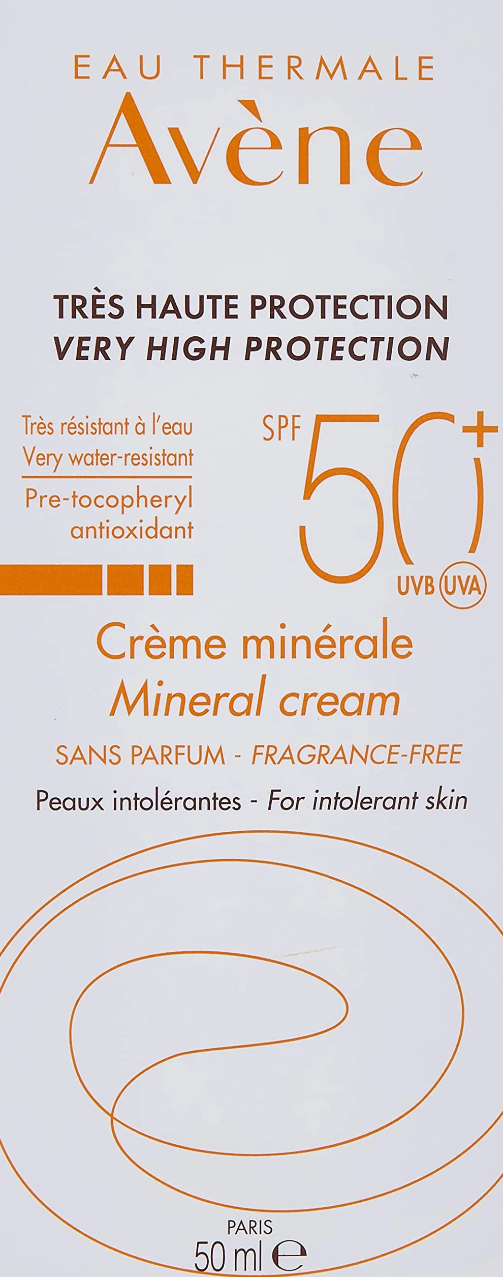 Avène mineralny krem przeciwsłoneczny SPF 50, 50 ml