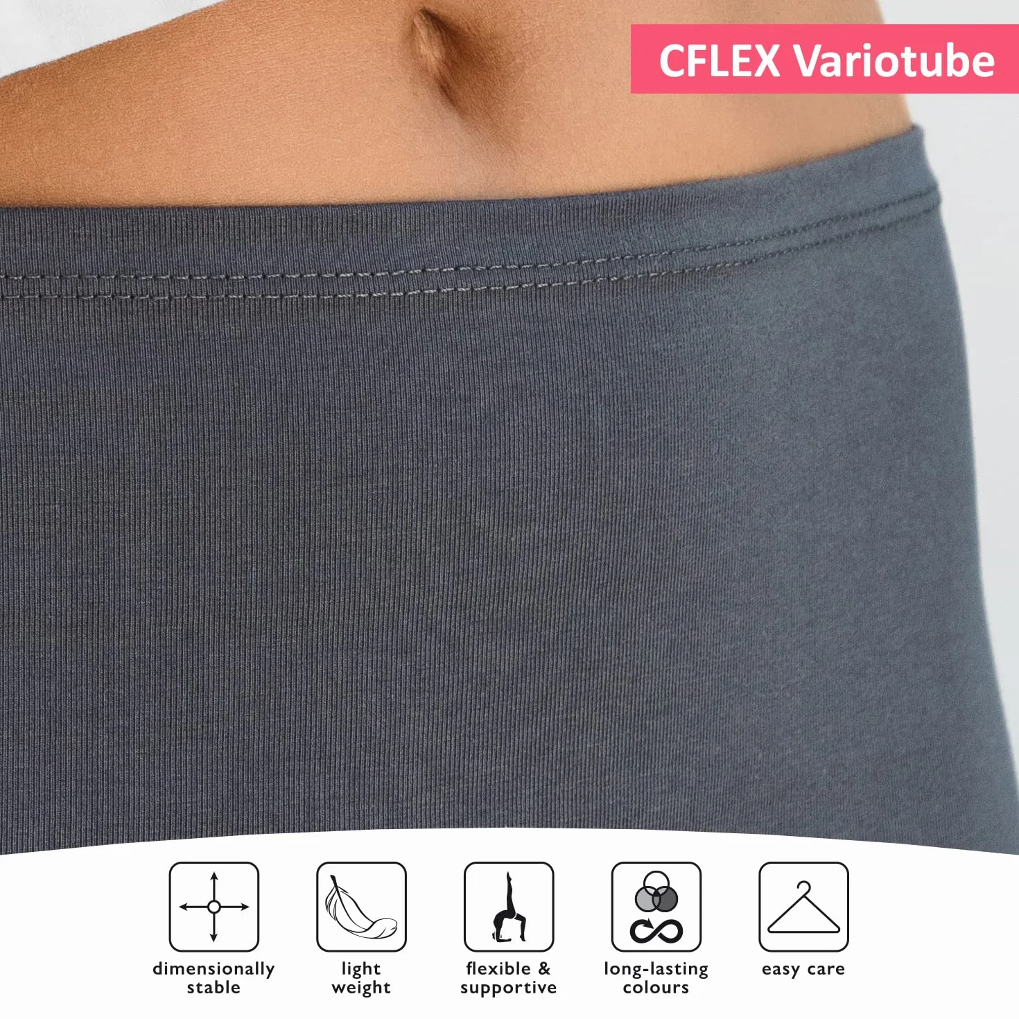 CFLEX Variotube damska spódnica na nerki, przedłużka koszulki, mini spódniczka z bawełny