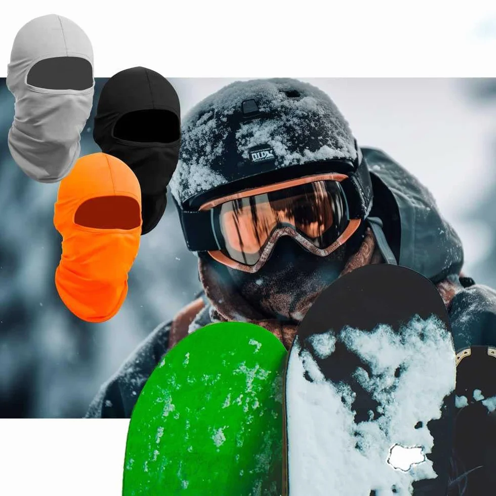 OcioDual Kominiarka, biała do jazdy na motocyklu, snowboardzie, sportów na świeżym powietrzu, maska narciarska, maska na twarz, maska sztormowa, cienka i oddychająca maska rowerowa