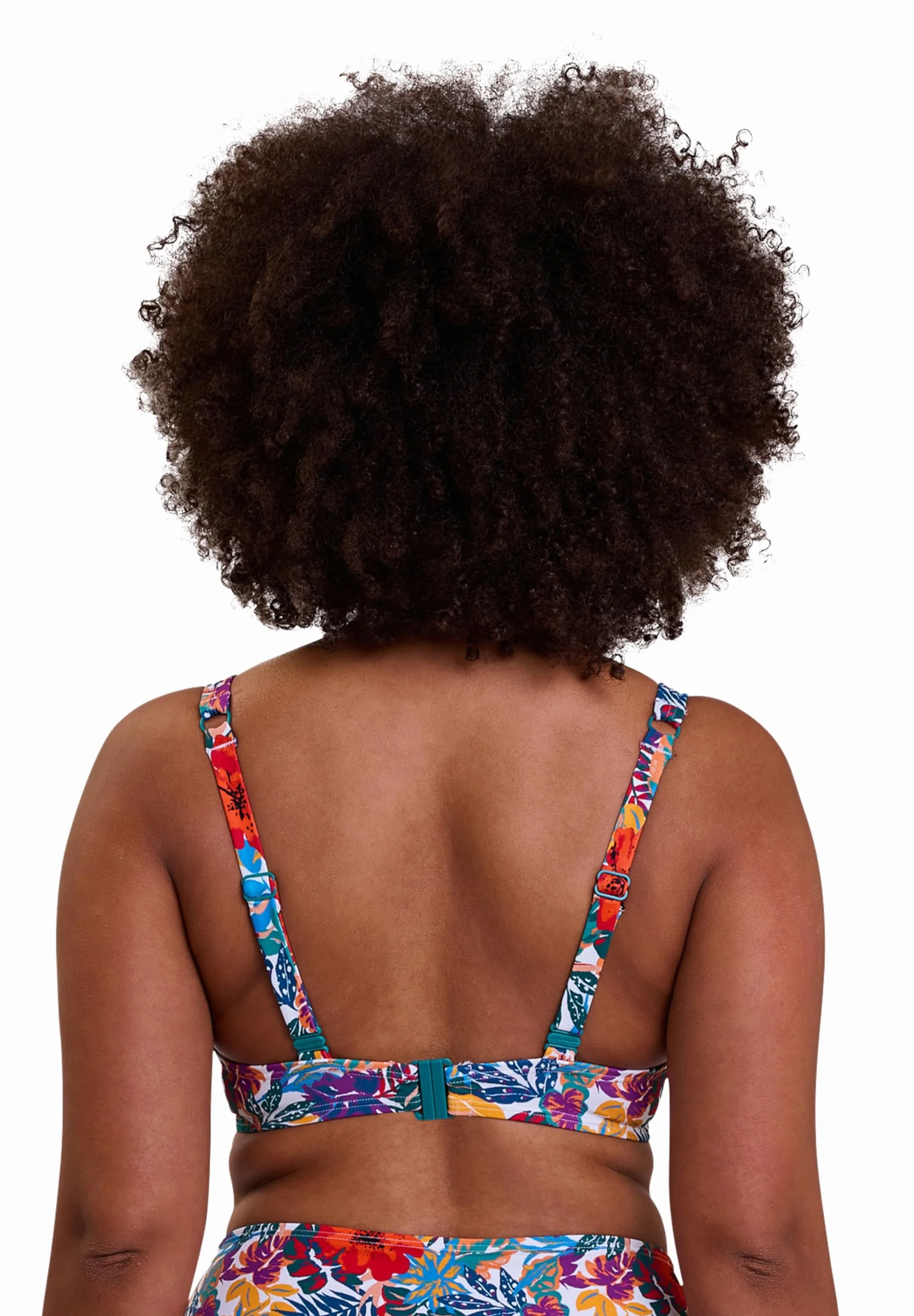 Sans Complexe Curaçao bikini damskie, Wielokolorowy nadruk tropikalny, 85D