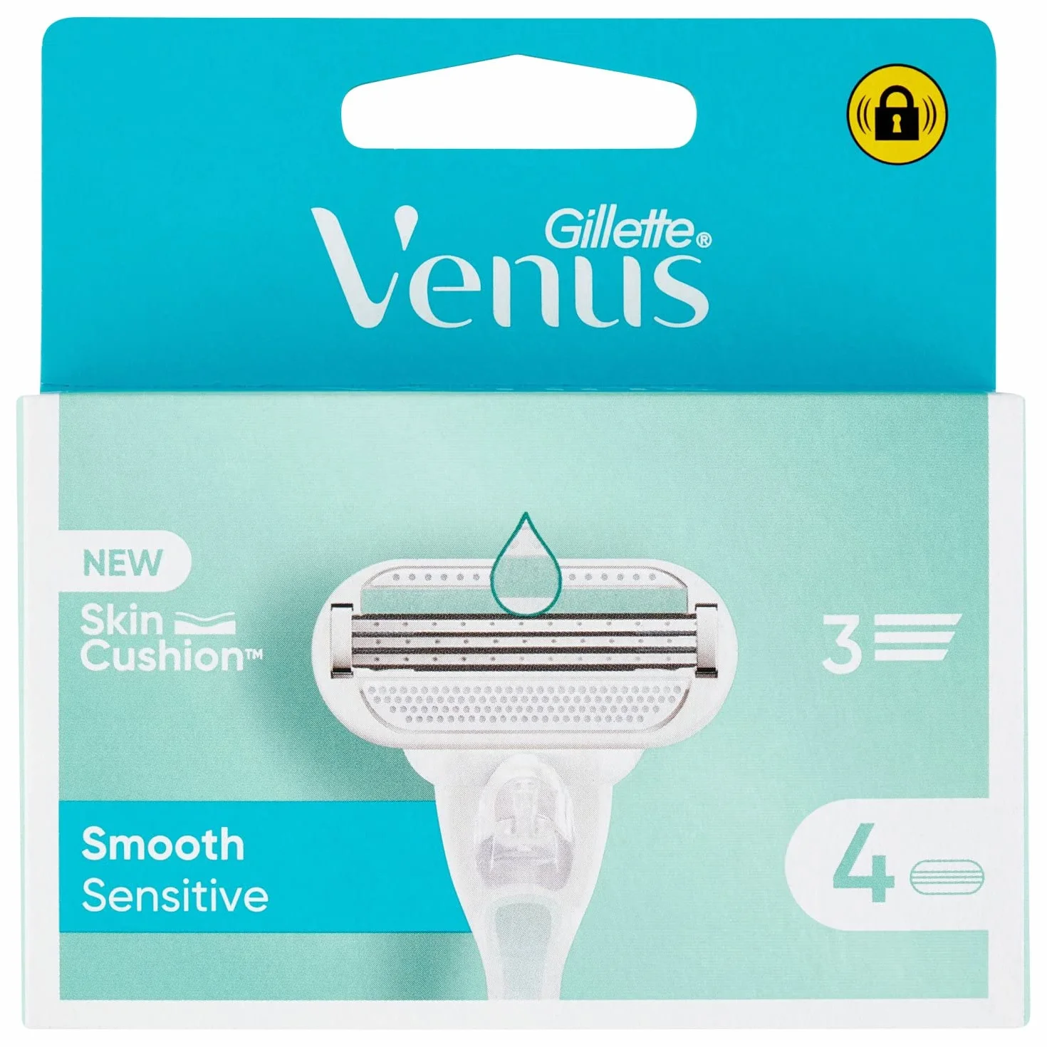 Gillette Venus Deluxe Smooth Sensitive Wkłady Do Golenia Kobiet, Opakowanie 4, 5 Ostrza Do Delikatnego I Długotrwałego Golenia