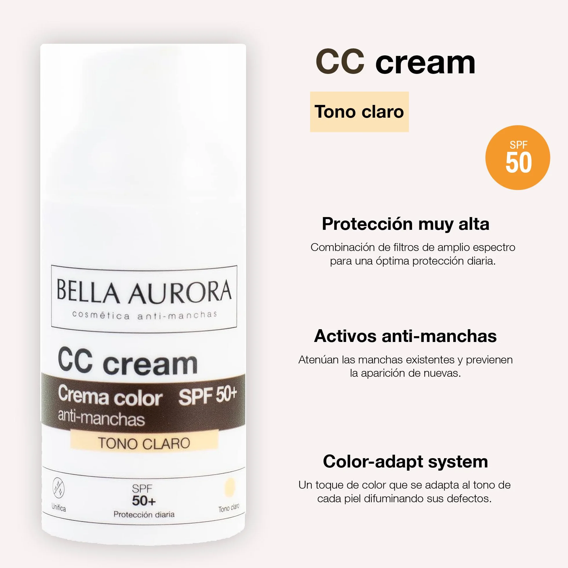 Bella Aurora CC Cream Anti-Manchas Tono Claro SPF50+ 30 ml Krem Do Twarzy