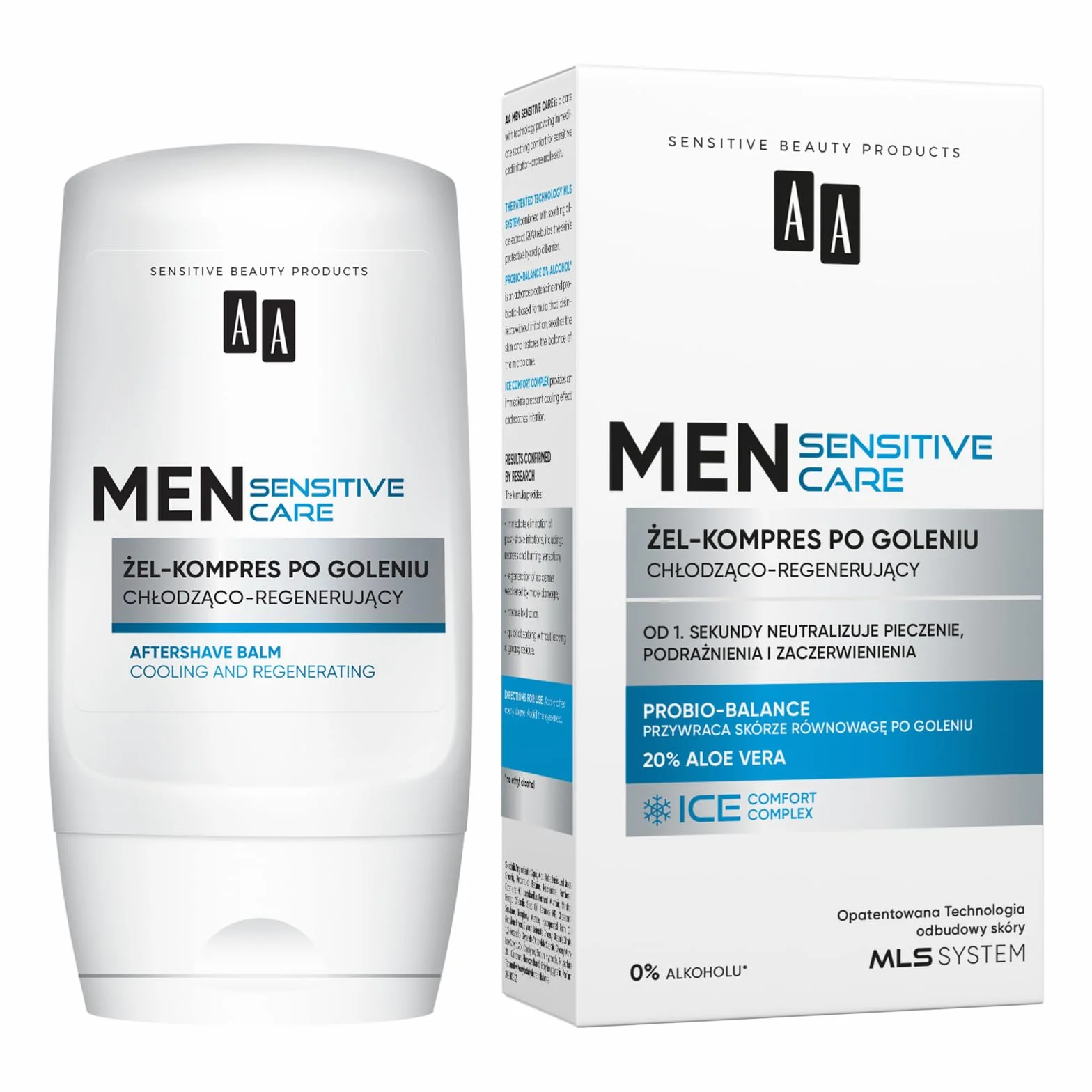 AA Men Sensitive żel-kompres po goleniu chłodząco-regenerujący 100 ml