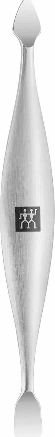 ZWILLING Odpychacz skórek szpatułka (podwójny przyrząd do czyszczenia paznokci, odpowiedni do paznokci naturalnych i sztucznych), premium, srebrny, 90 mm