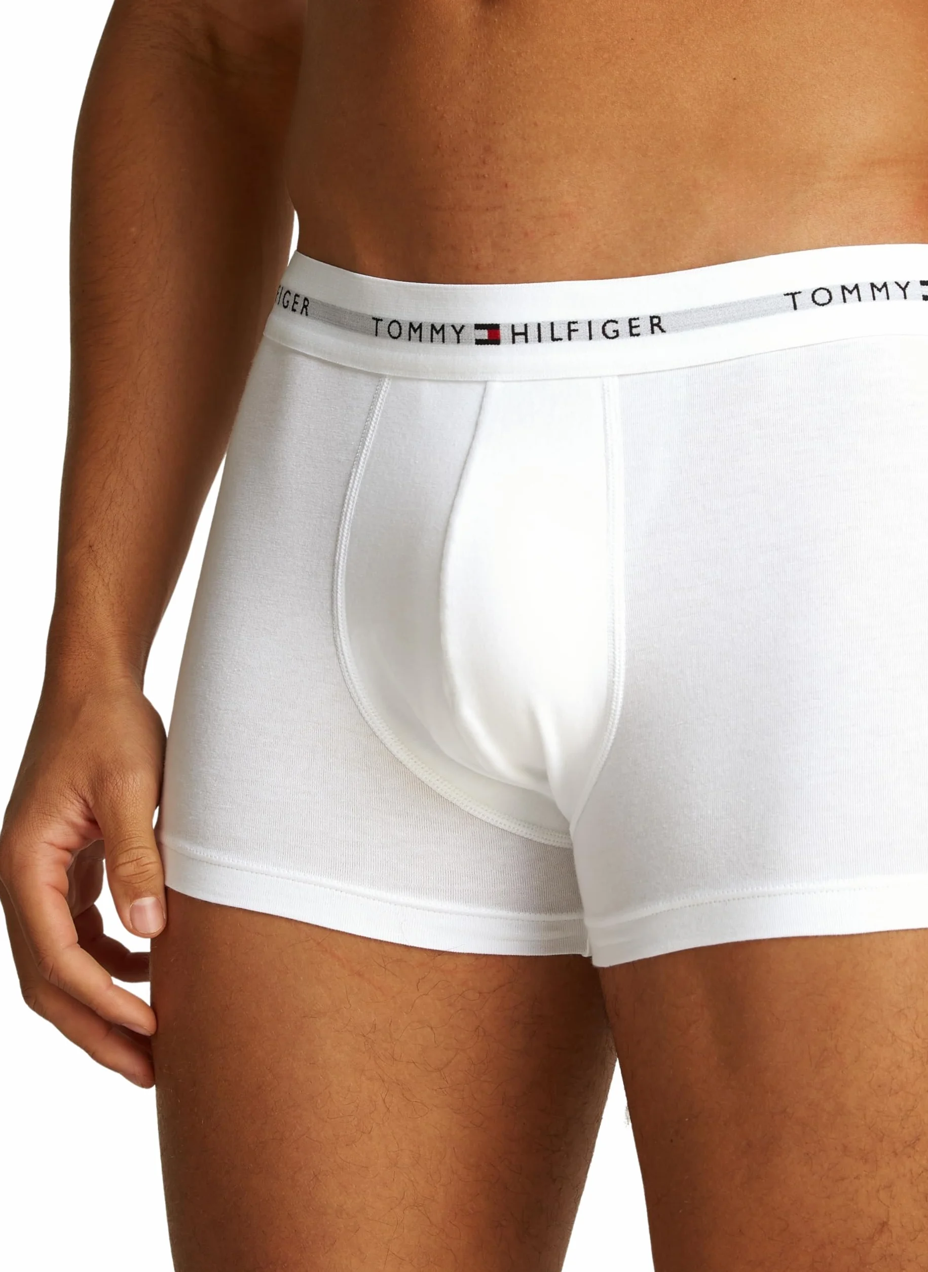 Tommy Hilfiger Bokserki męskie z bawełny rozciągliwej 3 szt, Kolor biały, XL