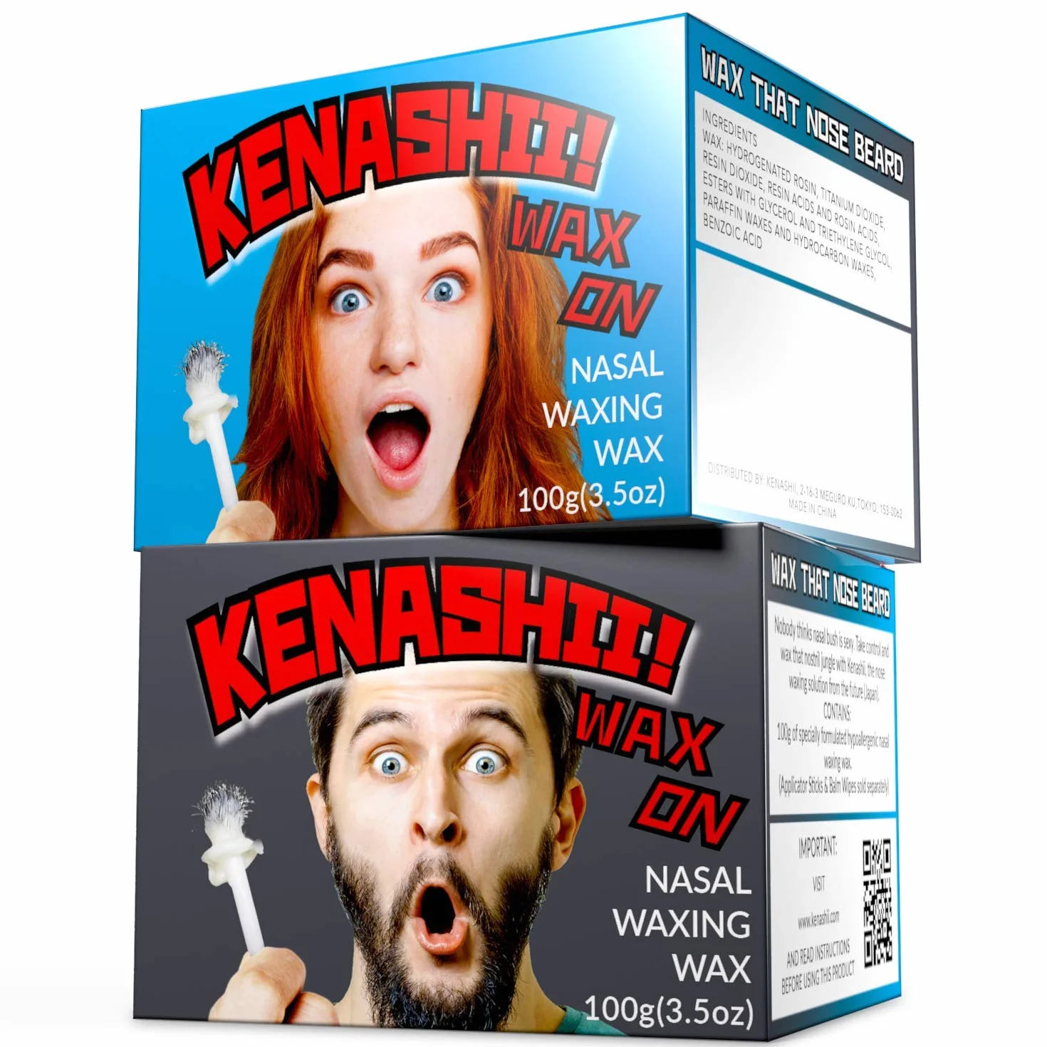 Kenashii Wosk do Nosa - 100 g. Aplikatory i Chusteczki Balsamowe Sprzedawane Oddzielnie. Nowy i Ulepszony Wosk do Włosów w Nosie. That Nose Bart
