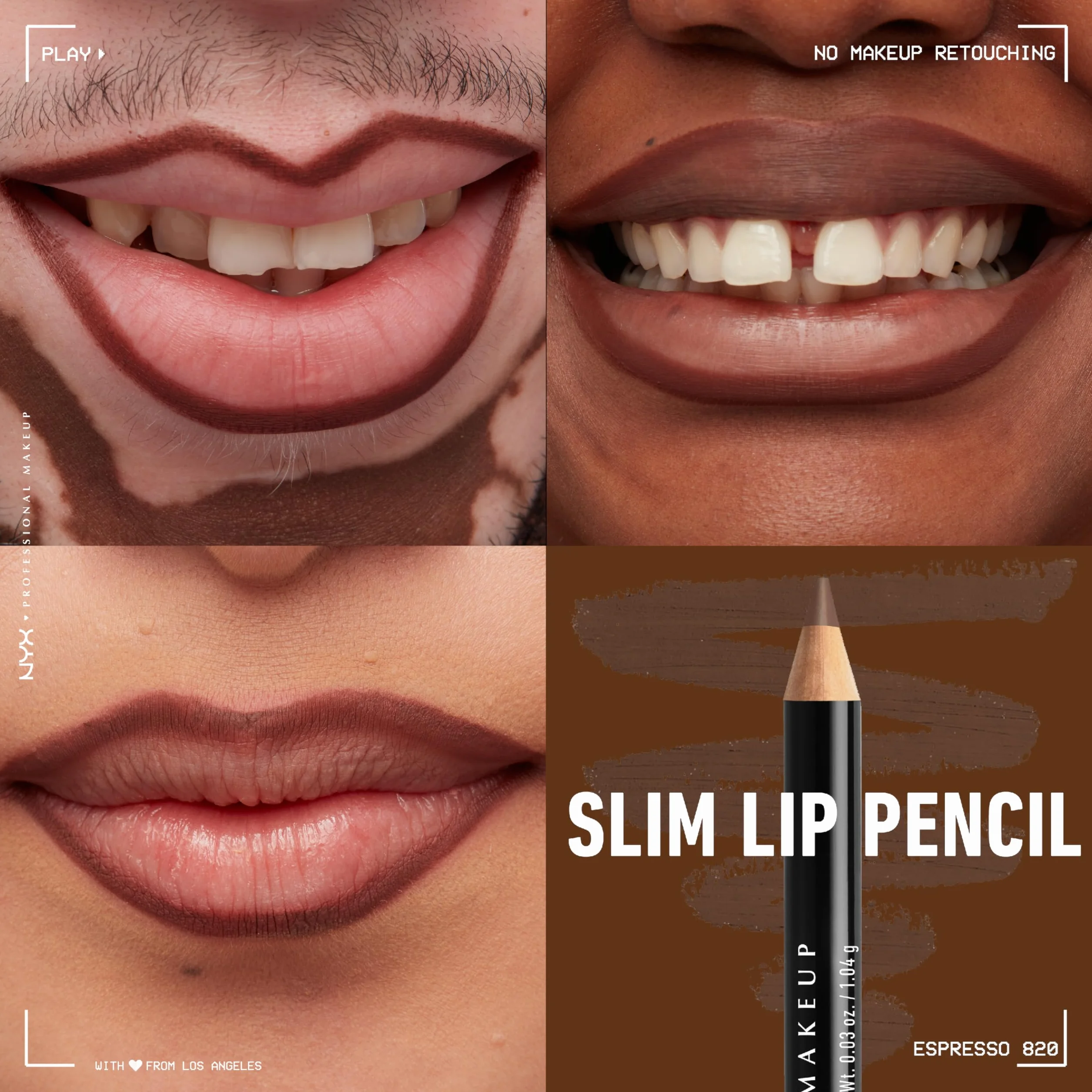 NYX Professional Makeup Slim Lip Pencil 820 Espresso