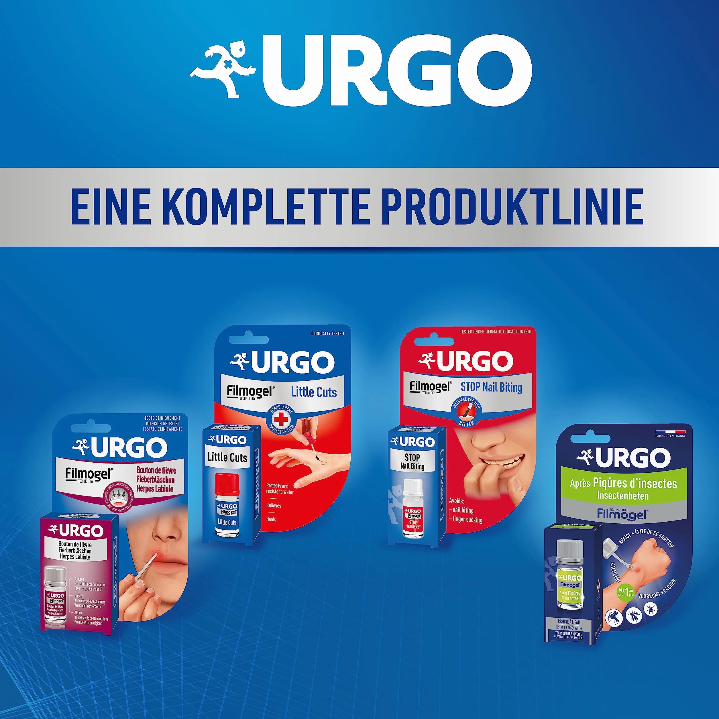 Urgo - Stop obgryzania paznokci - przezroczysty i gorzki smak lakieru do paznokci - w przypadku obgrytych i uszkodzonych paznokci i ssania kciuka - od 3 lat - 9 ml - 40 zastosowań