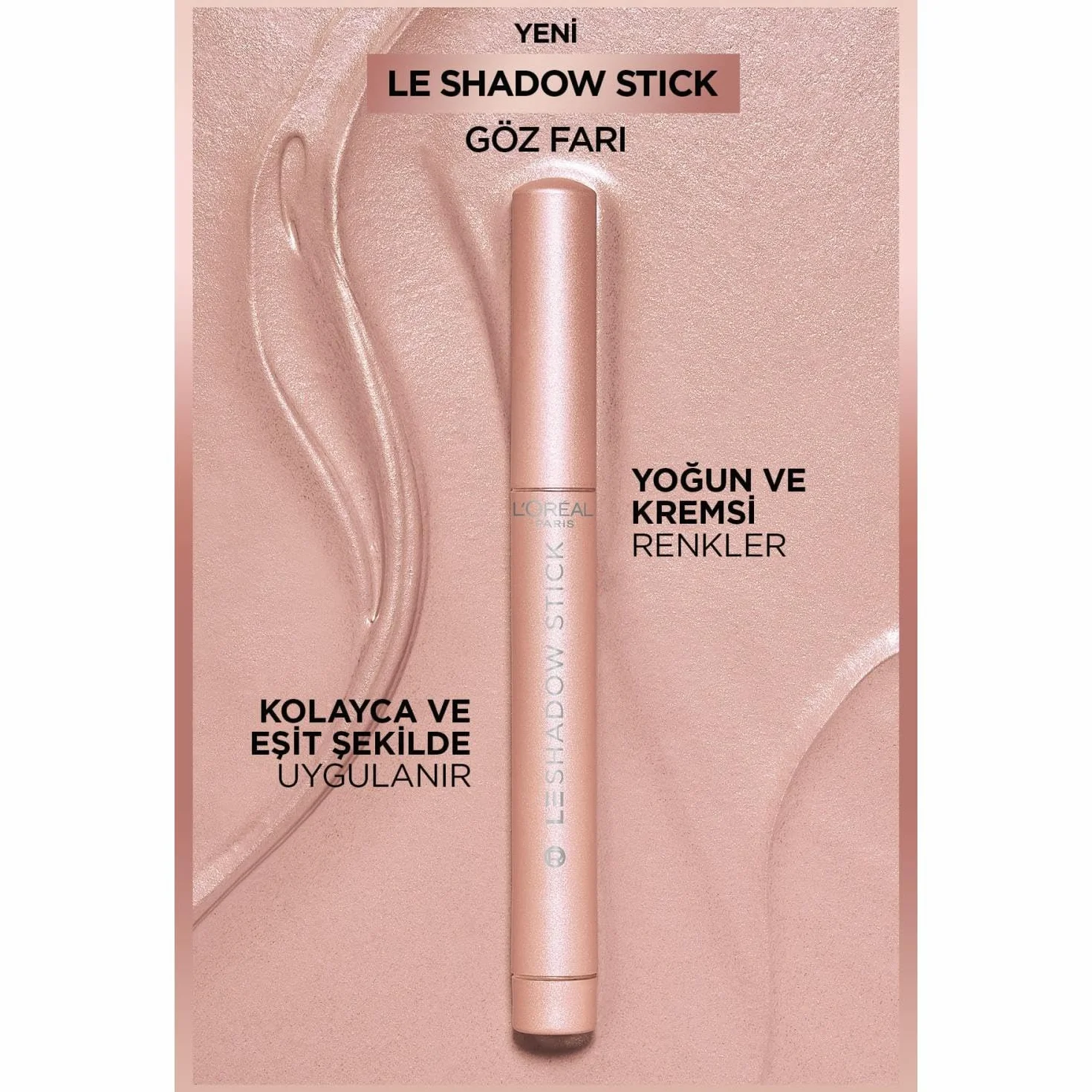 L'Oréal Paris Cienie do powiek w praktycznym formacie pisaka, błyszczące wykończenie, długotrwała tekstura żelowa, Le Shadow Stick by Paradise, nr 115 Twinkly Rose, 1,4 g