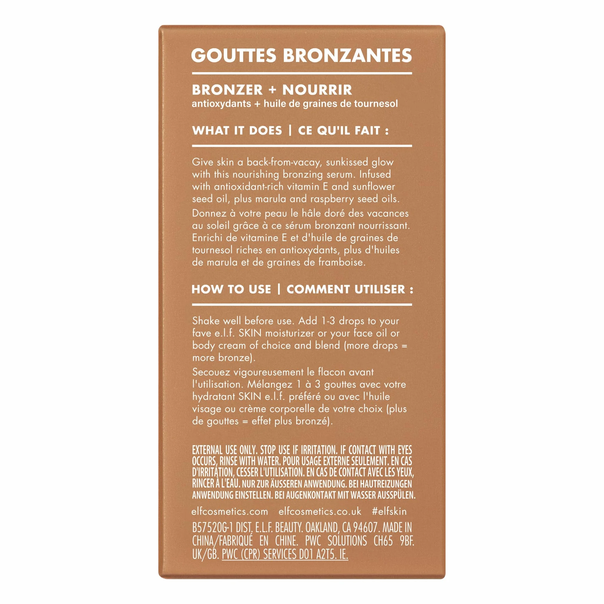 E.L.F. Bronzing Drops Bronzer 30 ml