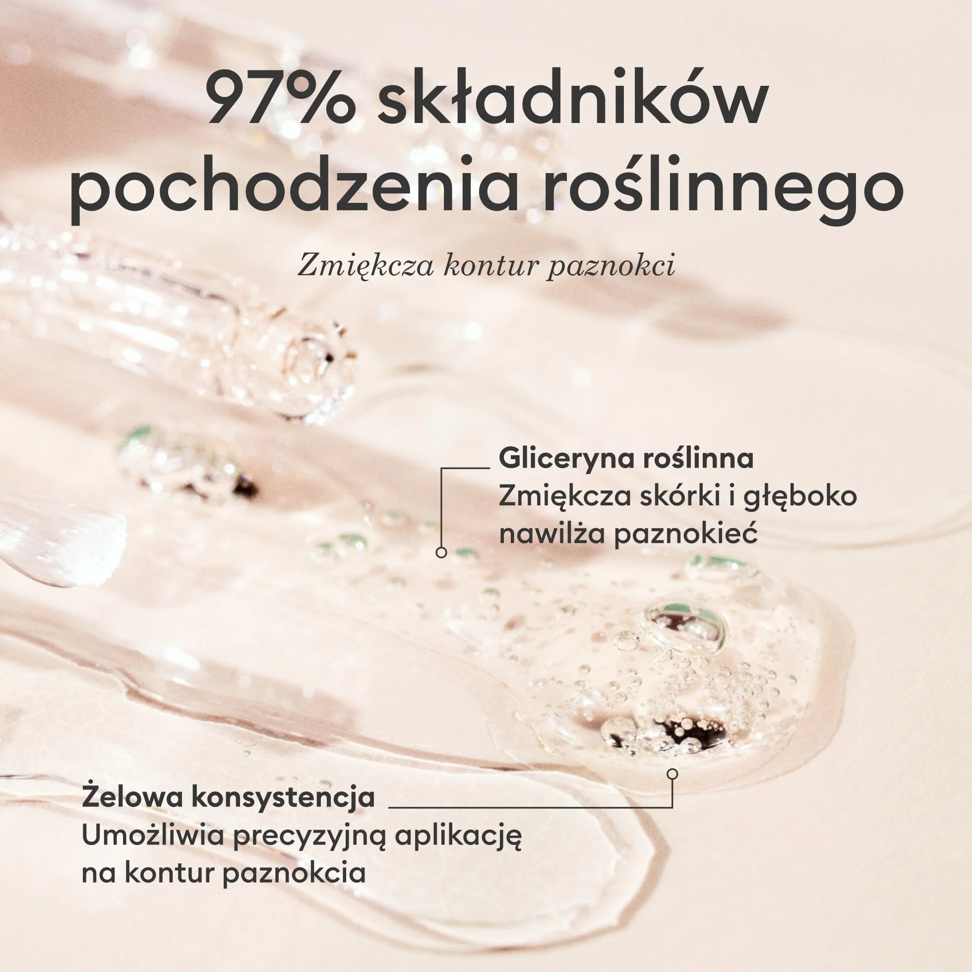 Manucurist - Skuteczny zmiękczacz do paznokci i skórek paznokci – płyn do usuwania skórek – żel 9-free, 97% na bazie bio- pielęgnacja paznokci – 15 ml