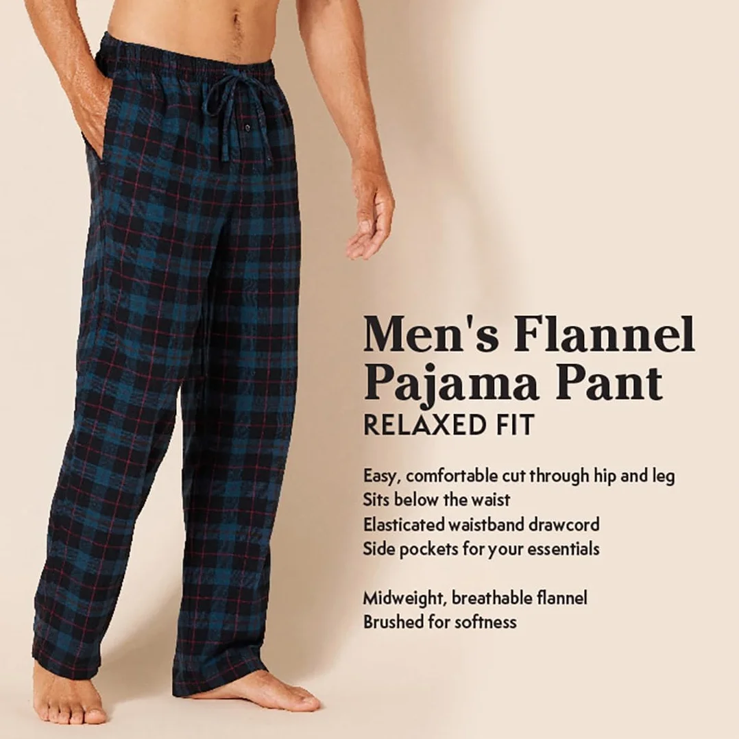 Amazon Essentials Mężczyźni Flanelowe spodnie do piżamy (dostępne w wersjach Big i Tall)