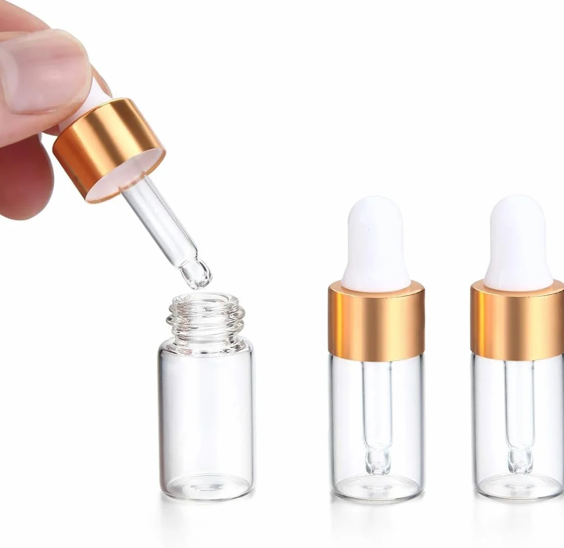 Butelka z pipetą Parfumlism 3 ml 50 sztuk pipety szklane do olejków eterycznych