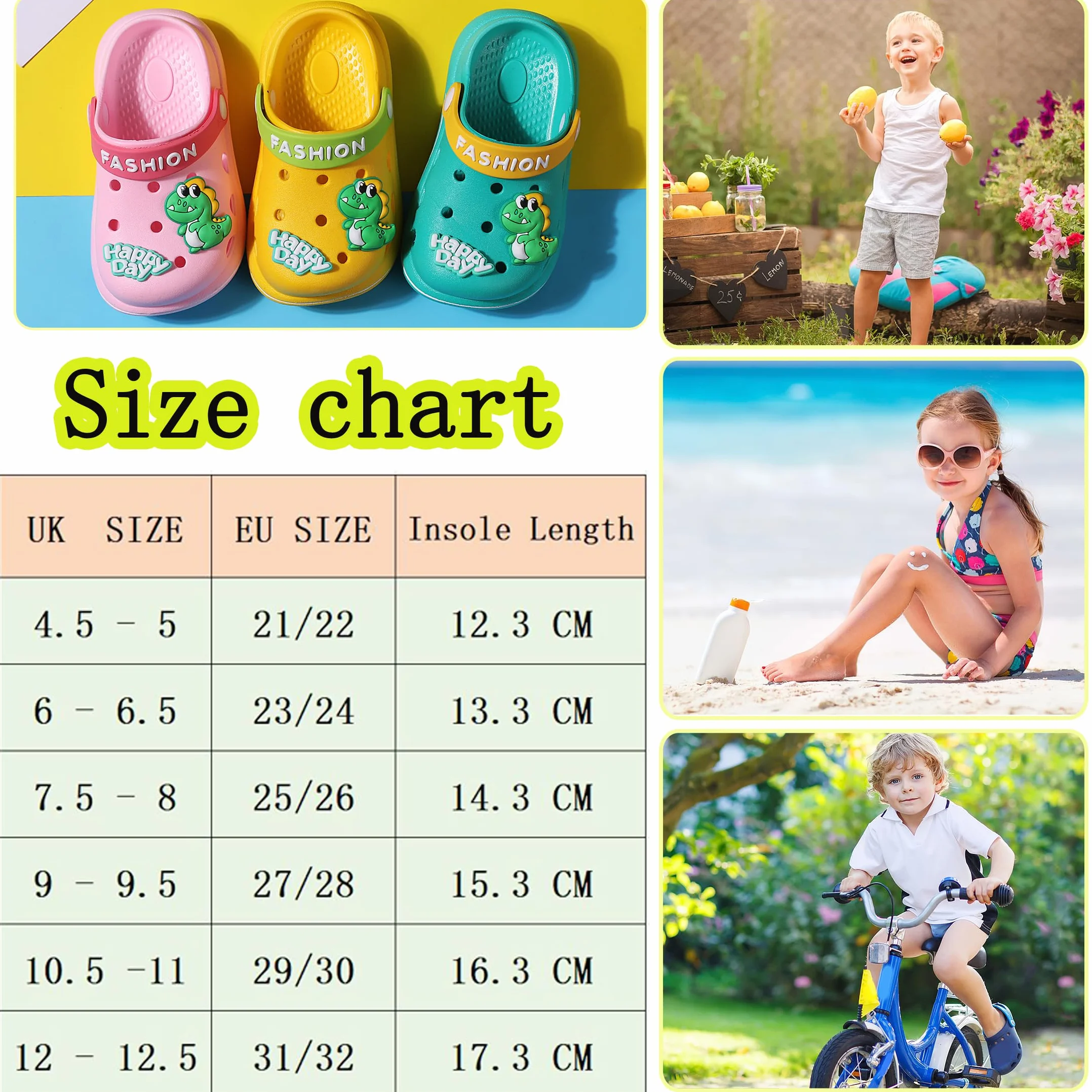 Chodaki Unisex buty ogrodowe dziecięce buty ogrodowe przytulne kapcie na lato antypoślizgowe kapcie z kreskówkową