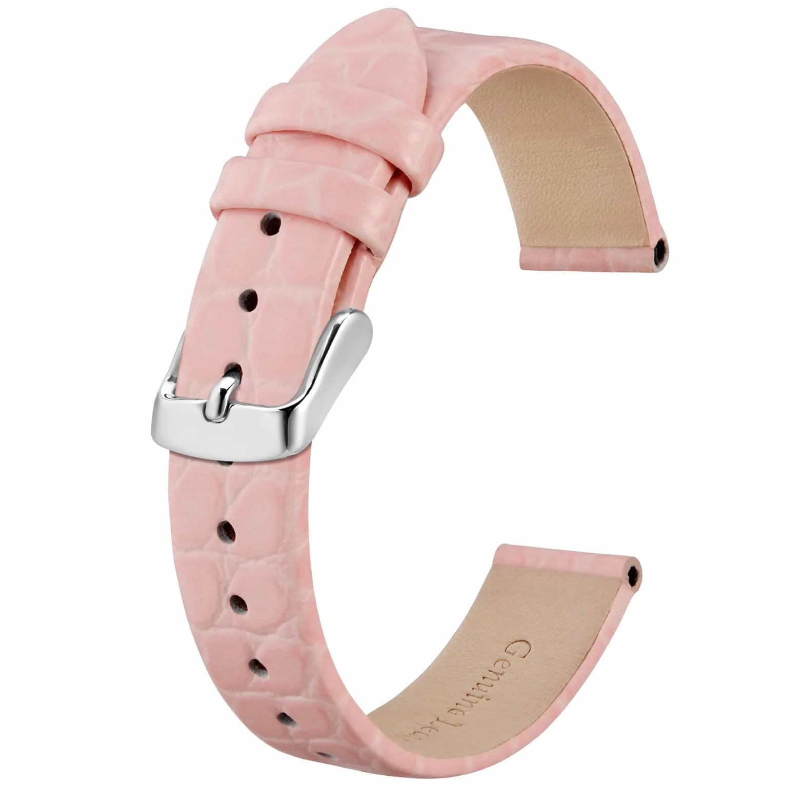 BISONSTRAP Skórzane paski do zegarka, miękkie paski zastępcze z polerowaną klamrą, 12 mm, 14 mm, 16 mm, 18 mm, 19 mm, 20 mm