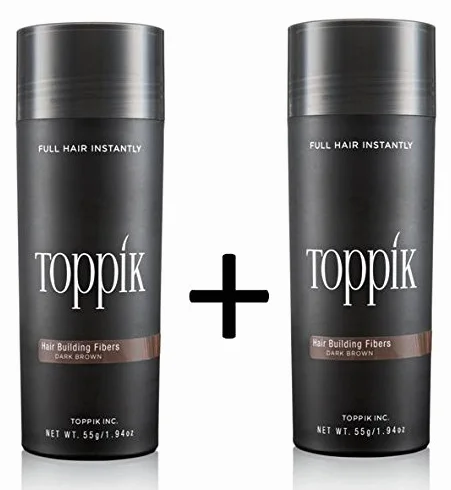 TOPPIK 55 g zagęszczające włosy mikrowłókna ciemnobrązowy