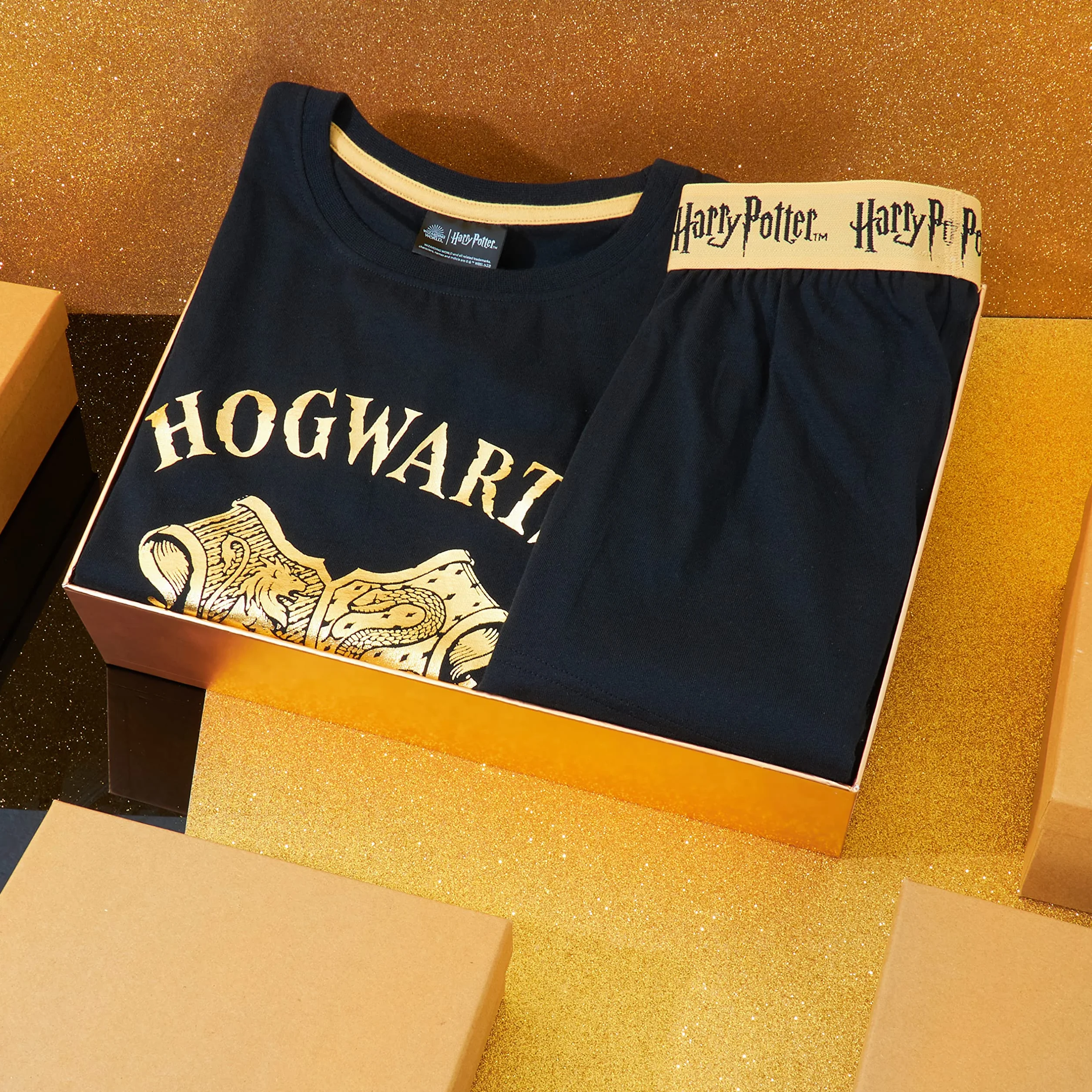 Harry Potter Dziewczyny Piżamy dla Dzieci i Nastolatków 2 Sztuka Bielizna Nocna Krótkie Piżamy dla Dziewcząt Miękka Oddychający Odzież do salonu Wiek 7-14 Lat Prezenty dla dziewczynek