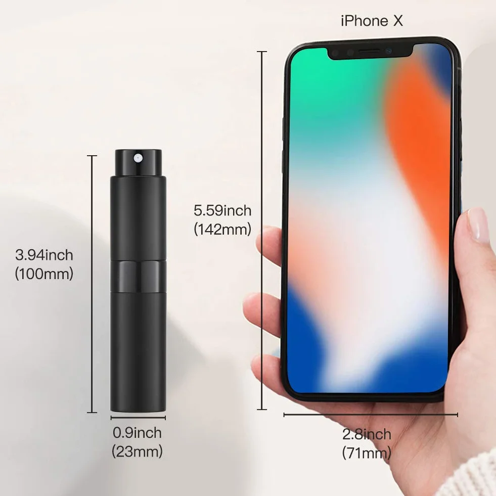 Toureal Podróżny Atomizer do Perfum Wielokrotnego Użytku - Mini Szklana Butelka do Aftershave dla Kobiet i Mężczyzn - Przenośny Dozownik (Różowy, 3 szt.)