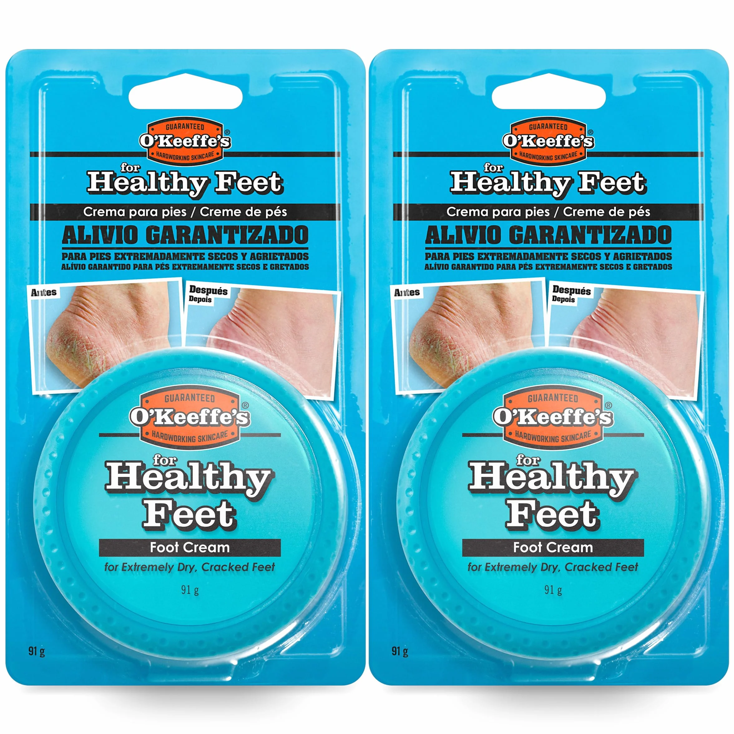 O'Keeffe's Healthy Feet krem do suchych i popękanych stóp, 2 szt. - 2 x 91 g