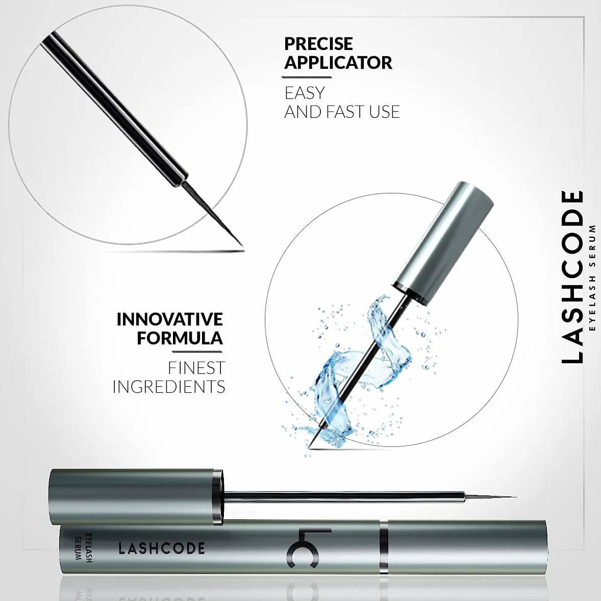 Odżywka do rzęs Lashcode Eyelash Serum 5 ml - przyśpieszająca wzrost odżywka do rzęs