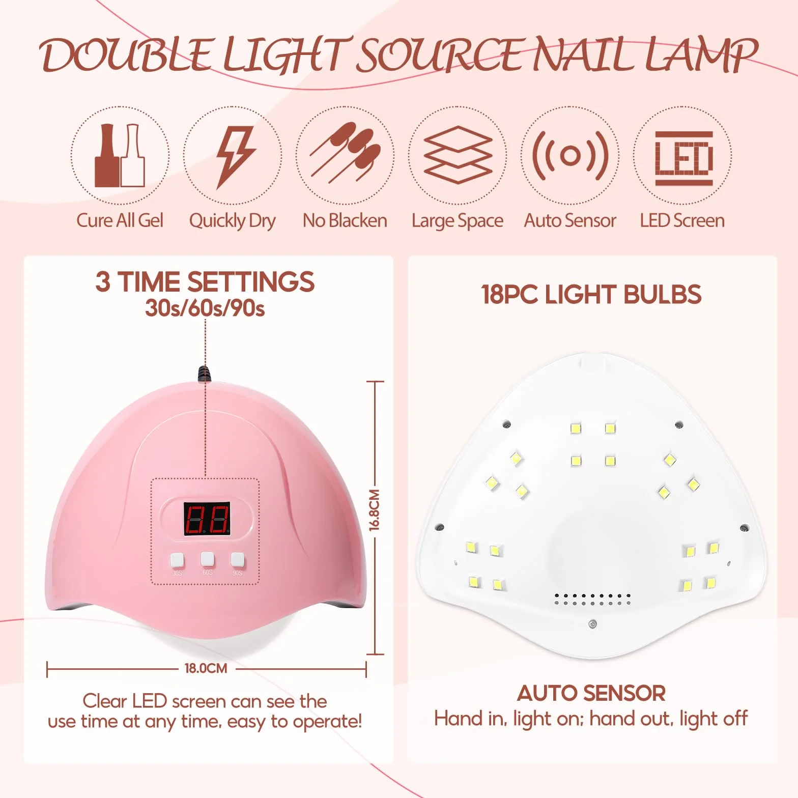 Zestaw żelowych paznokci poly do manicure'u z lampą UV 36 W, 6 kolorów, przedłużenie z podstawą i wierzchnią powłoką, akrylowe slipy