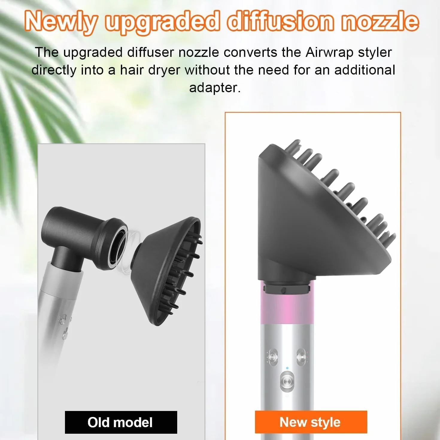 Dyfuzor do włosów kręconych do Dyson Airwrap HS01 HS05, średnica 13,5 cm uniwersalny dyfuzor do włosów, 12 x 11 cm akcesoria do Dyson Airwrap, modelowanie loków (czarny)