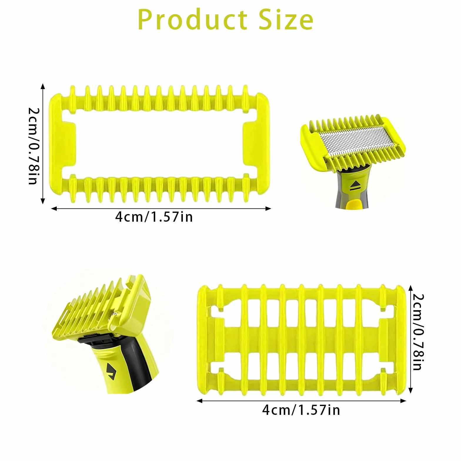2 sztuki wymiennych ostrzy do Philips One Blade, odpowiednie do golarek Philips Qp25Xx/Qp26Xx/Qp65Xx/Qp66Xx, nasadki trymujące pasujące do One Blade