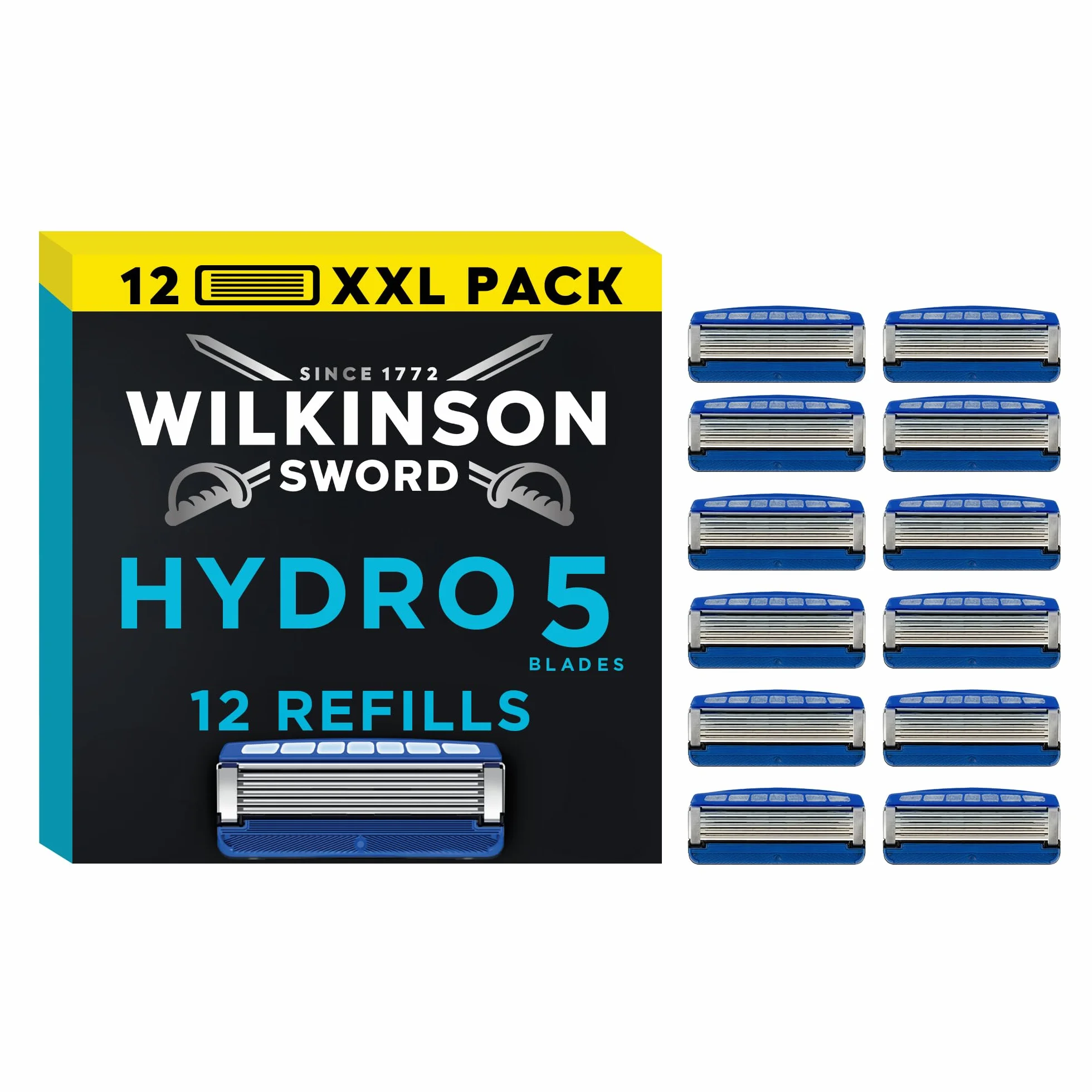 Wilkinson Sword Hydro 5 golarka dla mężczyzn 12 ostrzy składany trymer