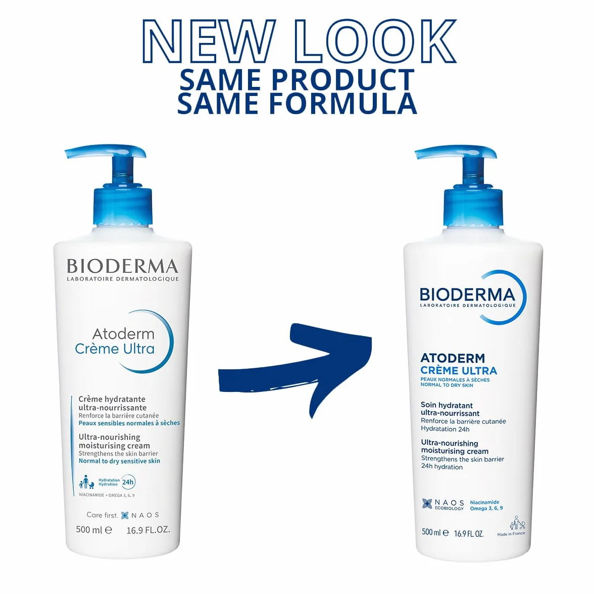 BIODERMA Atoderm Ultra Cream 500 ml - Codzienne nawilżenie dla skóry wrażliwej suchej