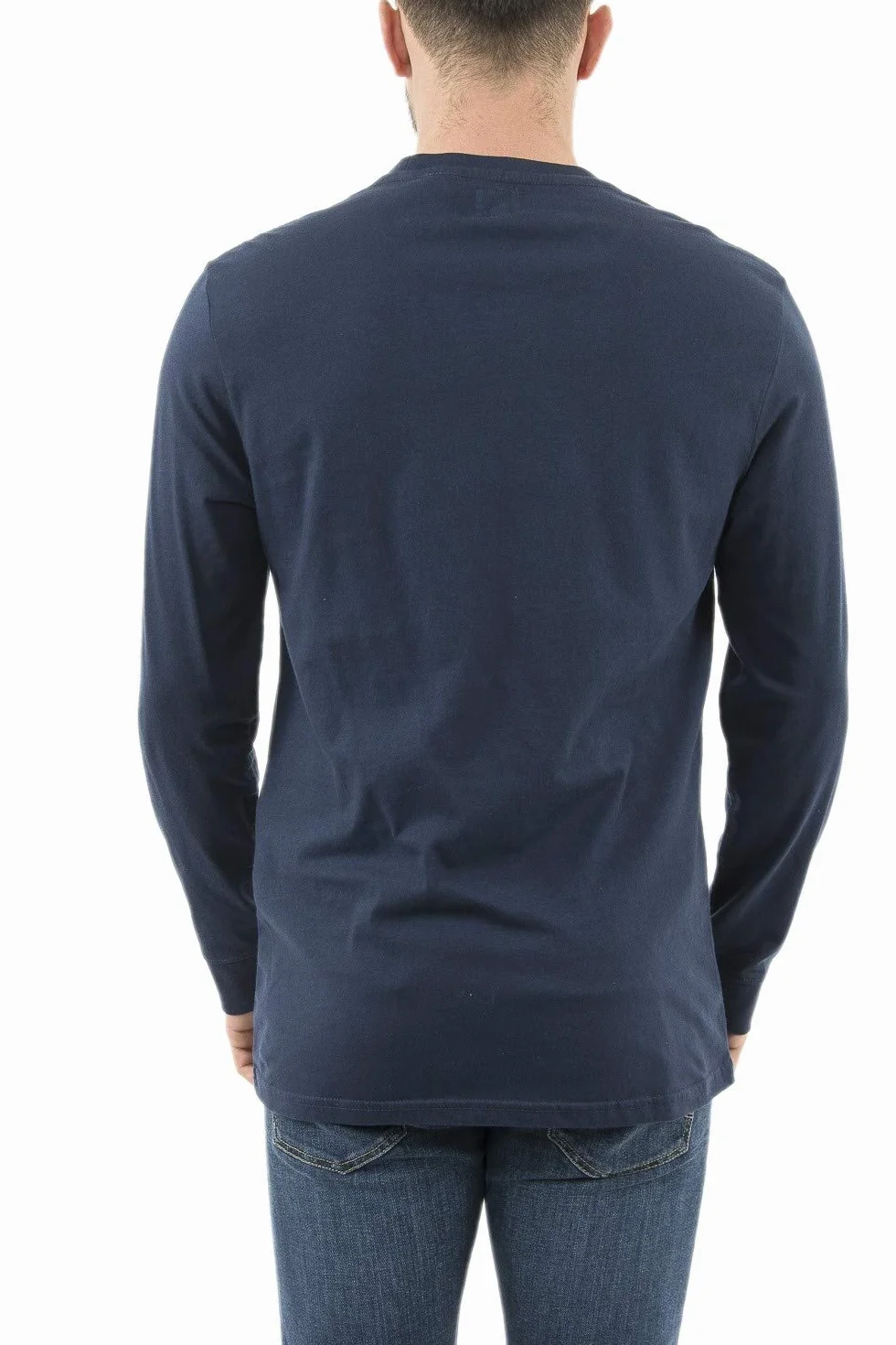 Levi's Mężczyźni Long-Sleeve Original Housemark Tee T-Shirt, Cotton + Patch Dress Blues, L