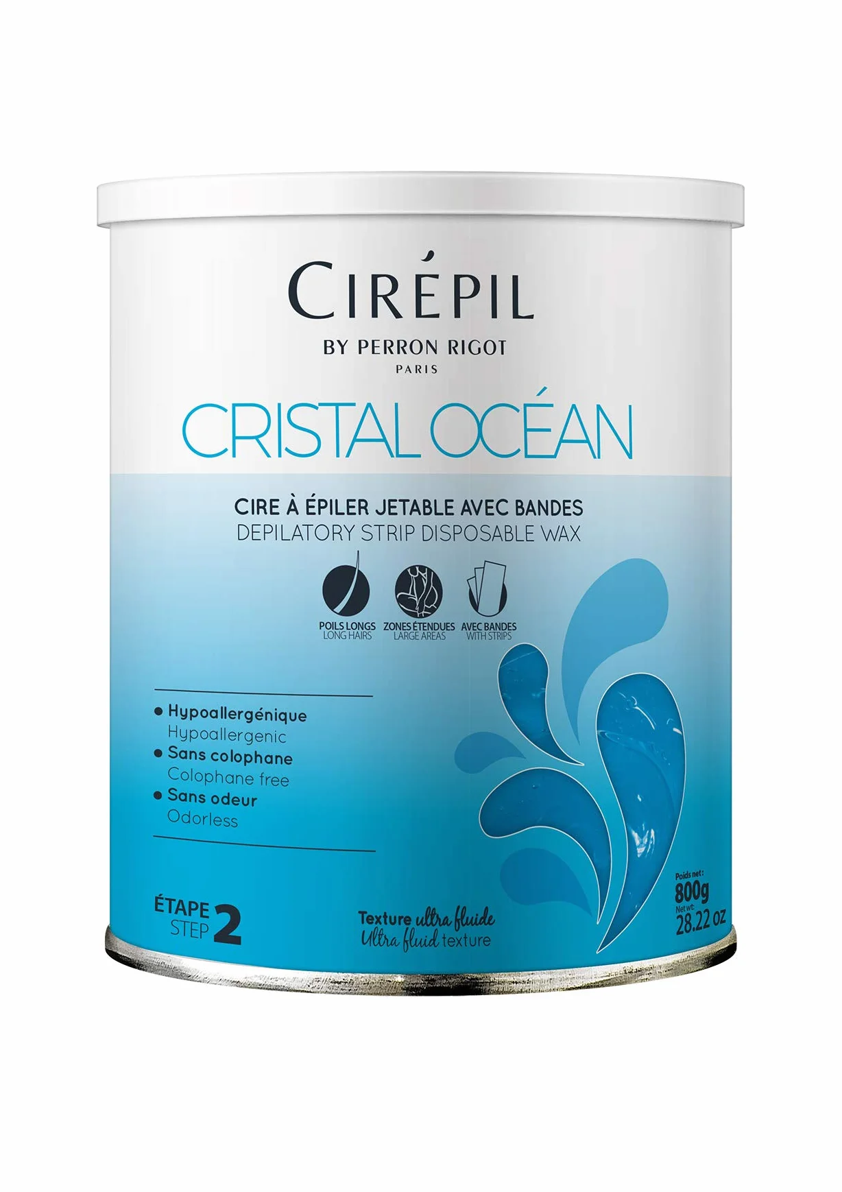 Cirepil Strip Wax Cristal Océan, 1 opakowanie (1 x 800 g)