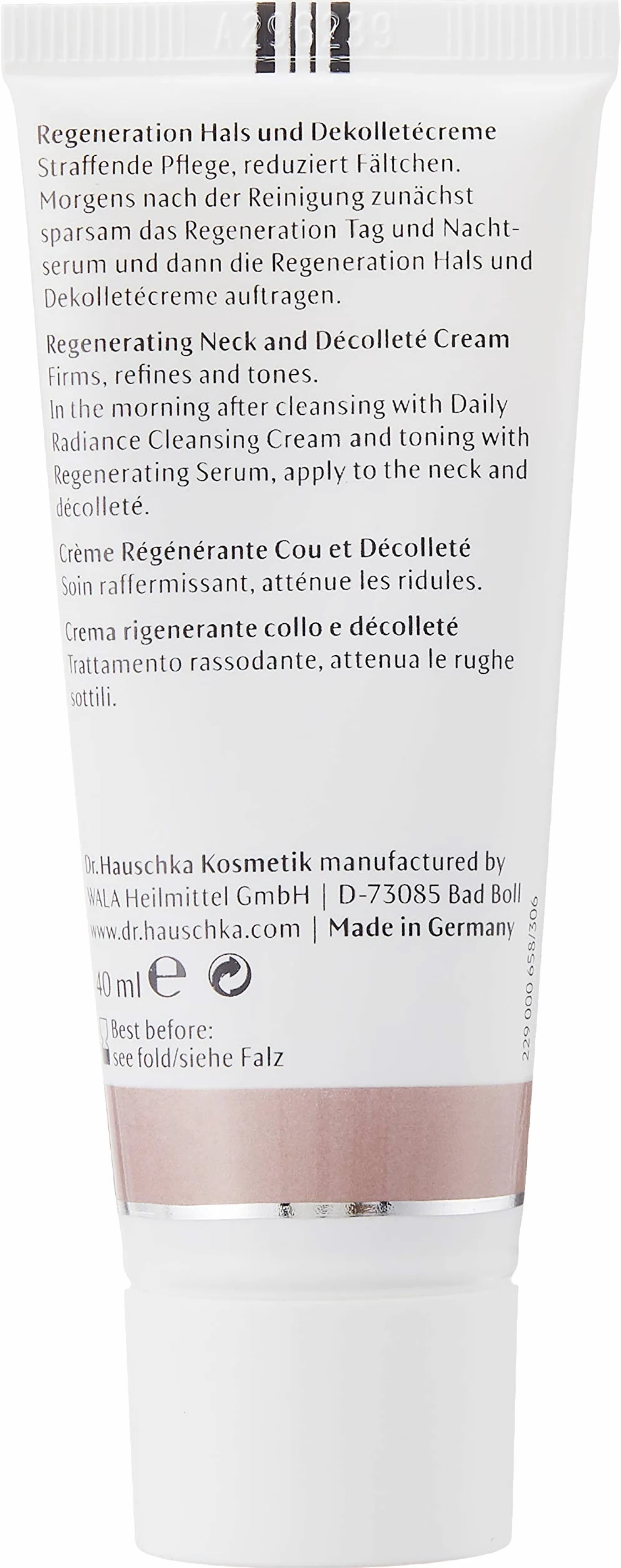 Dr. Hauschka Regenerujący krem na szyję i dekolt 40 ml