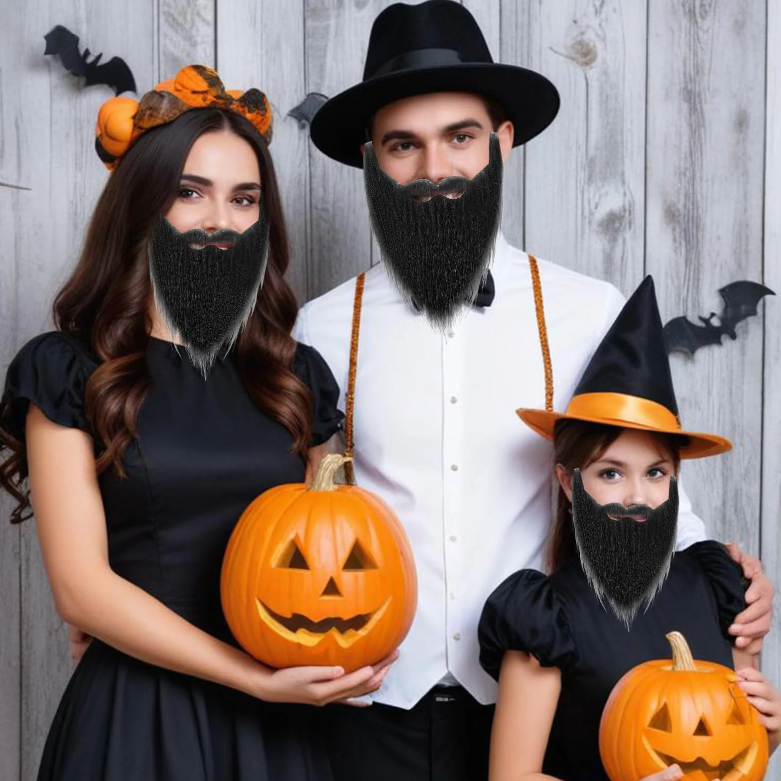 Sztuczna broda sztuczne wąsy sztuczne włosy na twarzy nowość wąsy sztuczne brody na kostium Halloween Boże Narodzenie cosplay