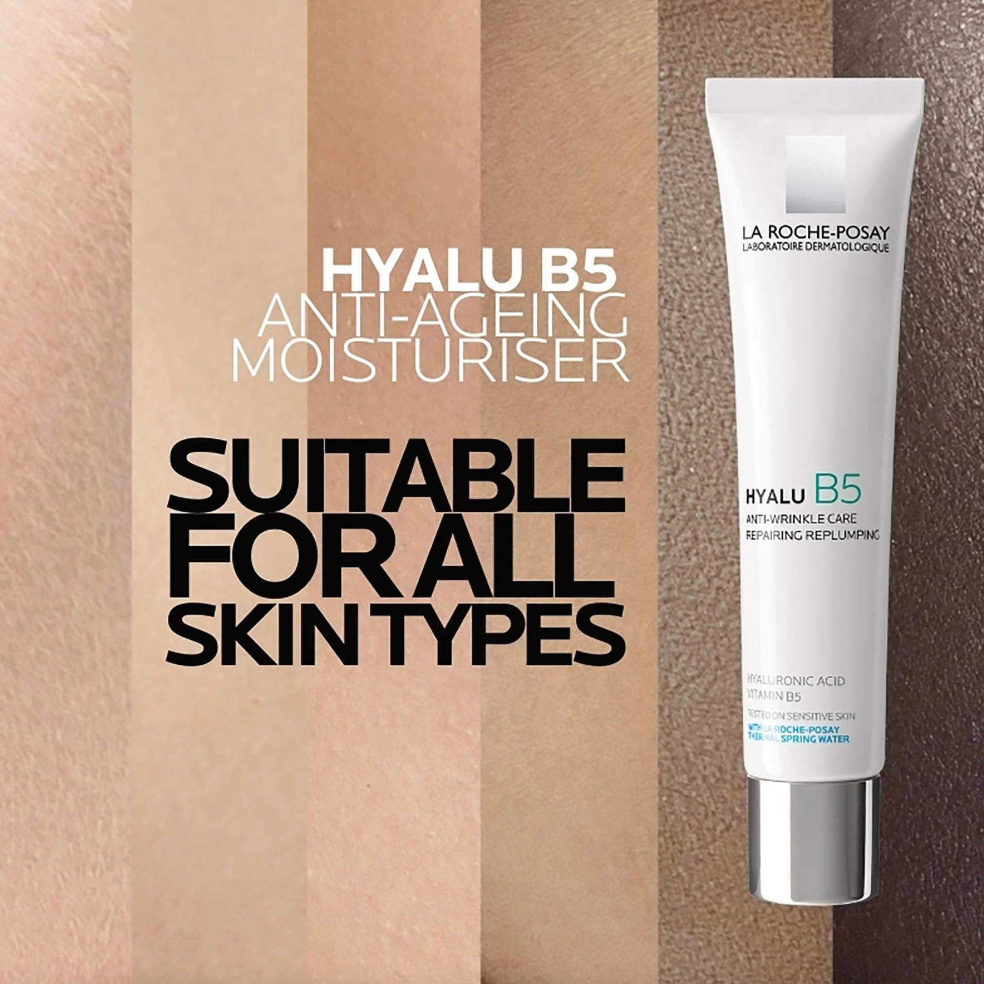 La Roche Posay Hyalu B5 krem przeciwzmarszczkowy, do skóry wrażliwej, efekt utrwalający i regenerujący, świecąca skóra, wzbogacony kwasem hialuronowym, witaminą B5 i wodą termalną, 40 ml