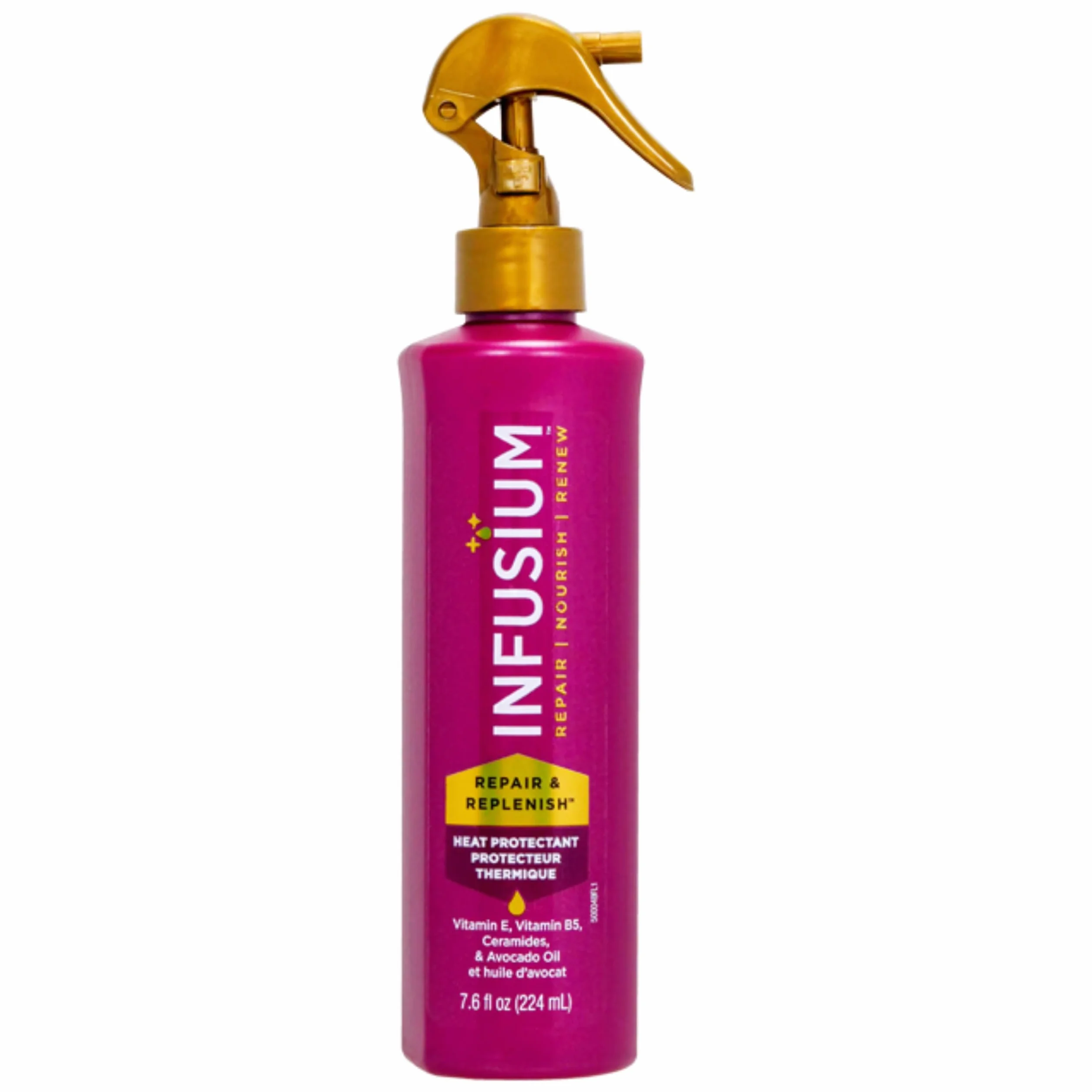 Infusium Repair and Replenish Heat Protector - Nourishing Heat Protection Spray for Hair with Vitamin E and Avocado Oil - Moisture Lock - 224 ml