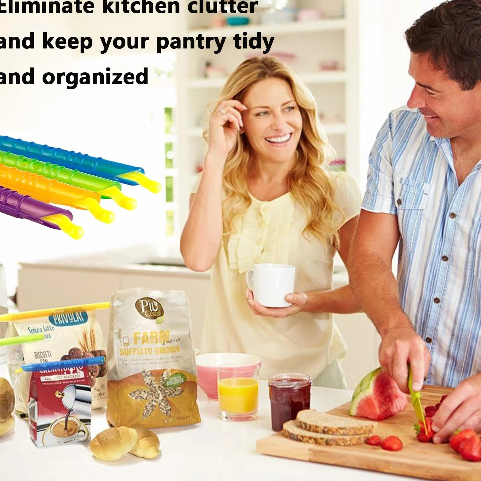 30 sztuk patyczków uszczelniających z tworzywa sztucznego, 5 rozmiarów, trwałe patyczki uszczelniające Magic Bag Sealing Sticks pieczęć wytrzymałościowa, nadają się do zamykania przekąsek, składników