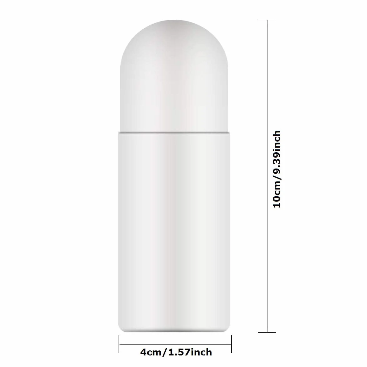 Voarge 4 puste butelki z tworzywa sztucznego, 50 ml, z kulką rolkową do aromaterapii, olejków zapachowych, perfum i podróży (białe)